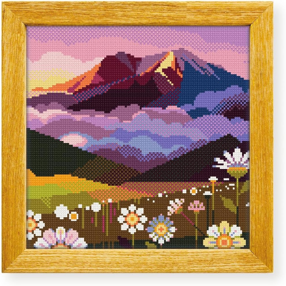 Awesome Pattern Studio Mt St Helens Washington DS708, Diamond Painting Kit, Diamond Art Kits for Adults, Full Drill 5D Diamond Dots Kits. All Items Included.