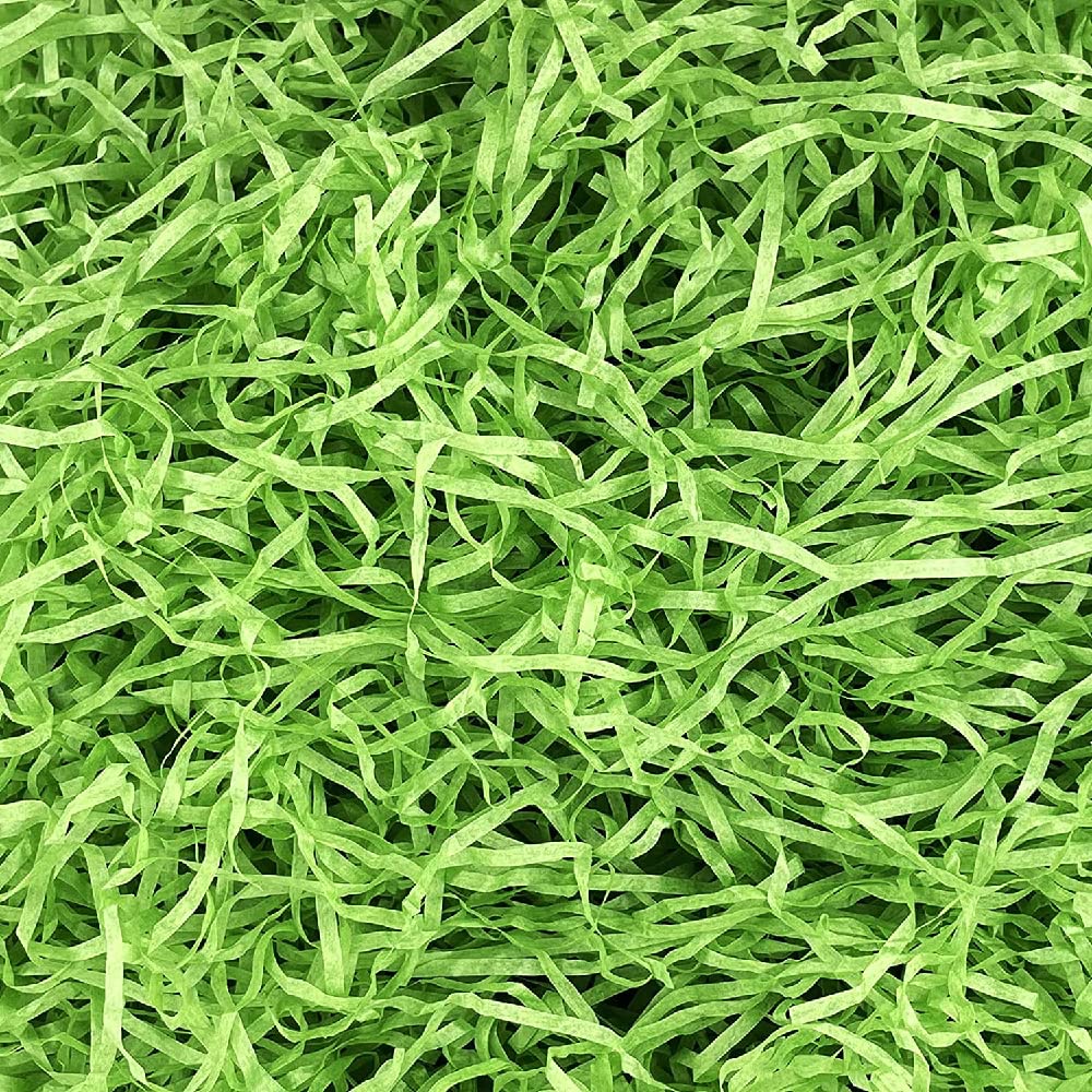 Green Paper Grass Filler Large Pack Green Recyclable Shred Paper for Easter Gift Basket Filler Easter Party Decoration Wrapping Basket Filling
