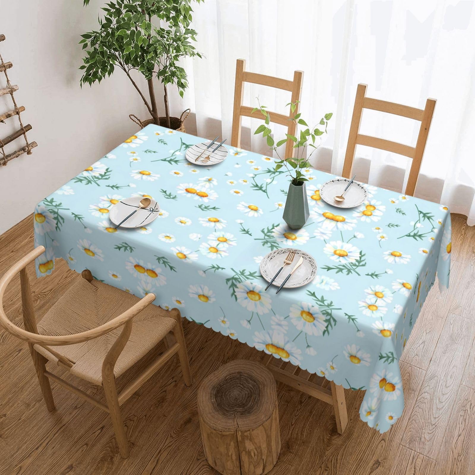 MROWYC Daisy Printed tablecloths are suitable for hotels, picnics, and parties, and can effectively protect the tabletop
