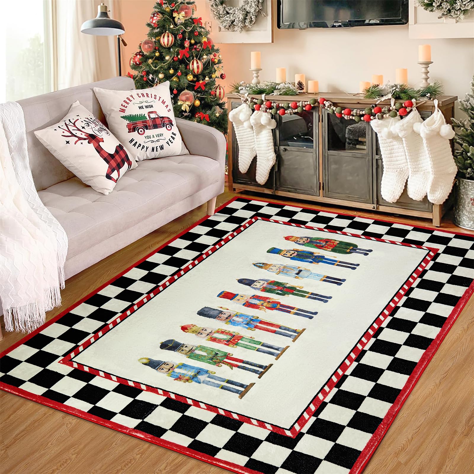 Amazon.com: Cute Nutcracker Christmas 4x6 Area Rugs Washable
