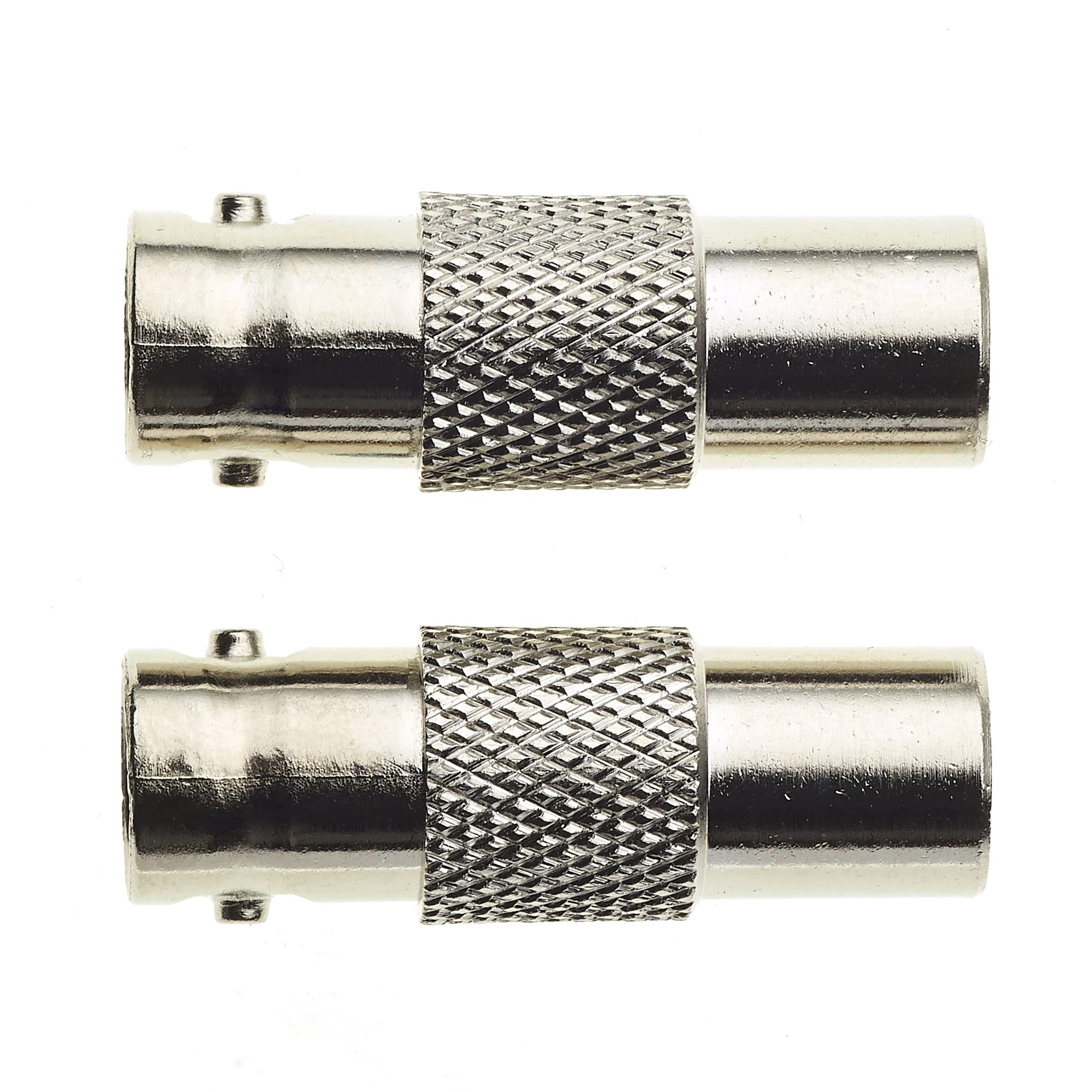 Adaptateurs BNC Mâle Vers BNC Femelle - Lot De 2, 50 Ohms, Cuivre Nickelé Or, Pour Antenne CB, Radio, 4G, Vidéo HD