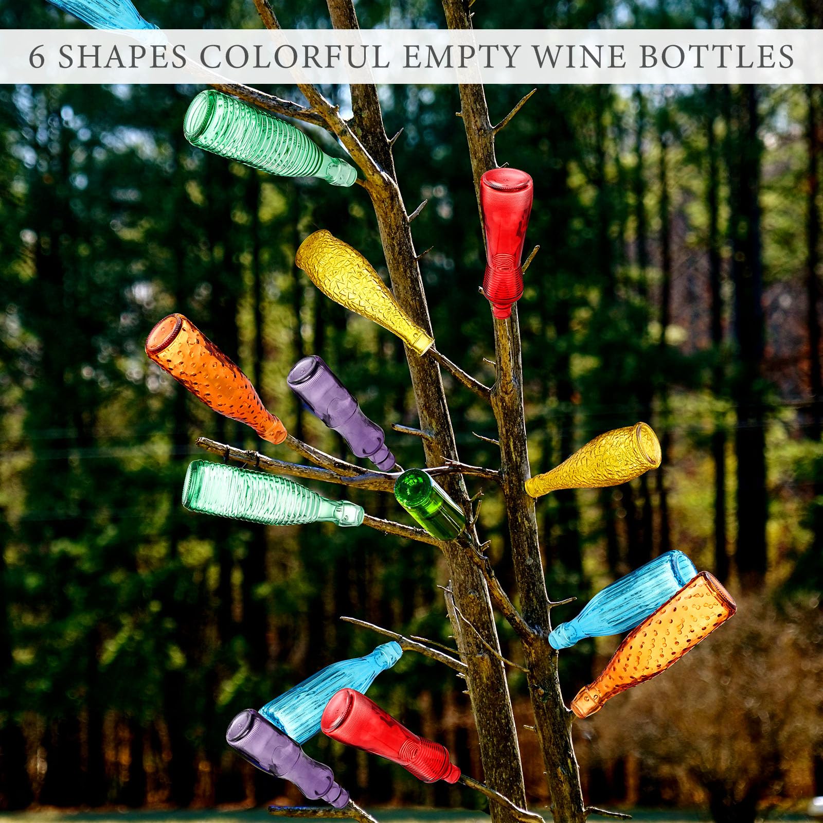 Amazon.co.jp: Zhehao 装飾用カラーガラスボトル 12個 6形