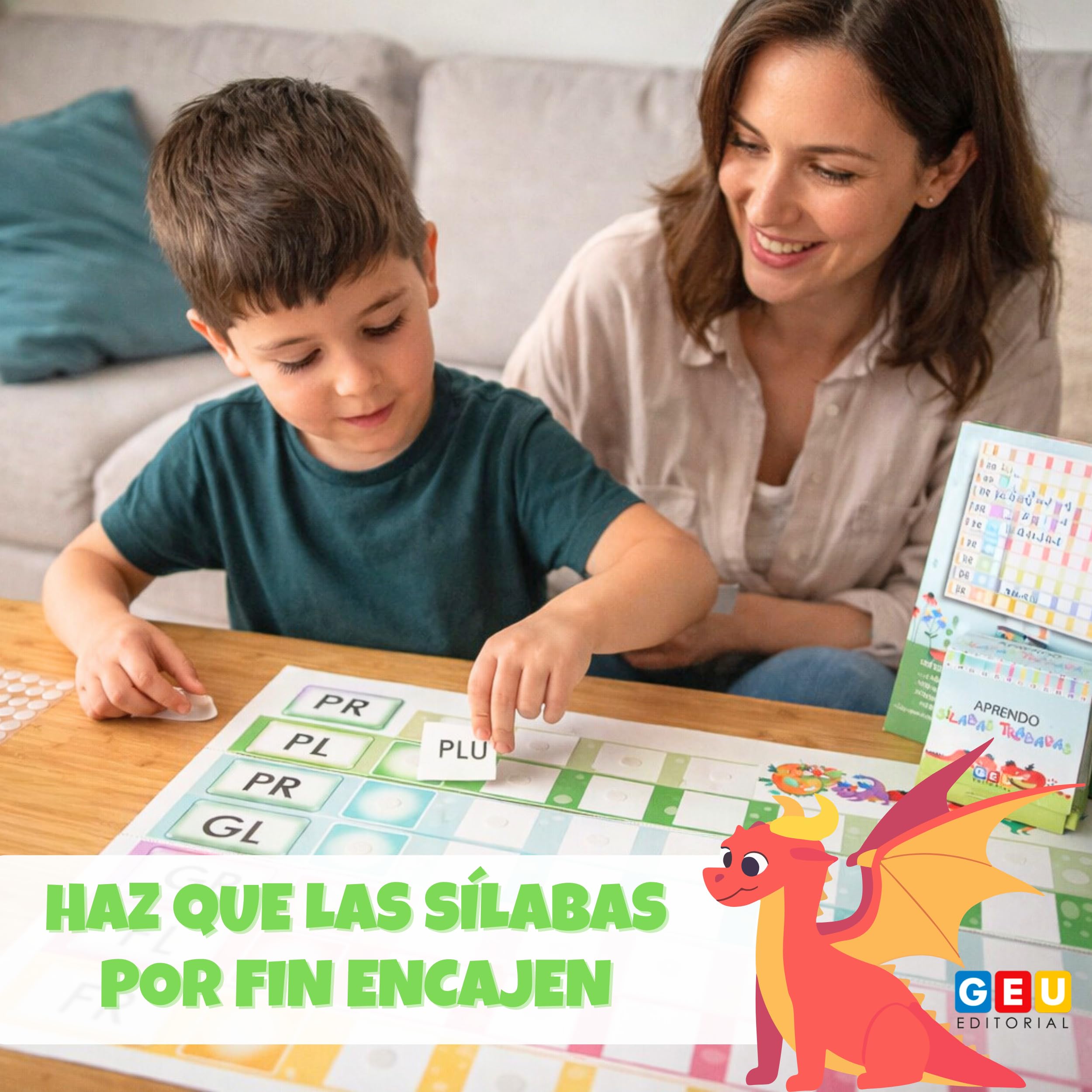 Material Escolar - Lectura y Escritura - Aprendo Sílabas Trabadas - Editorial GEU
