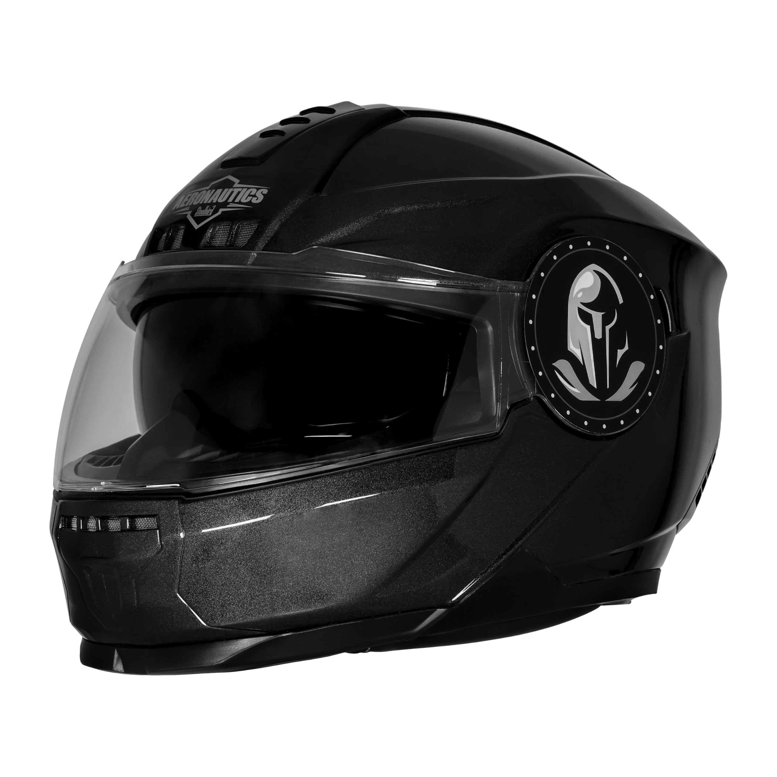 Steelbird SBH-40 ISI Certified Full Face Helmet for Men and Women with Inner Smoke Sun Shield (Medium 580 MM, Glossy Midnight Black)-image-22