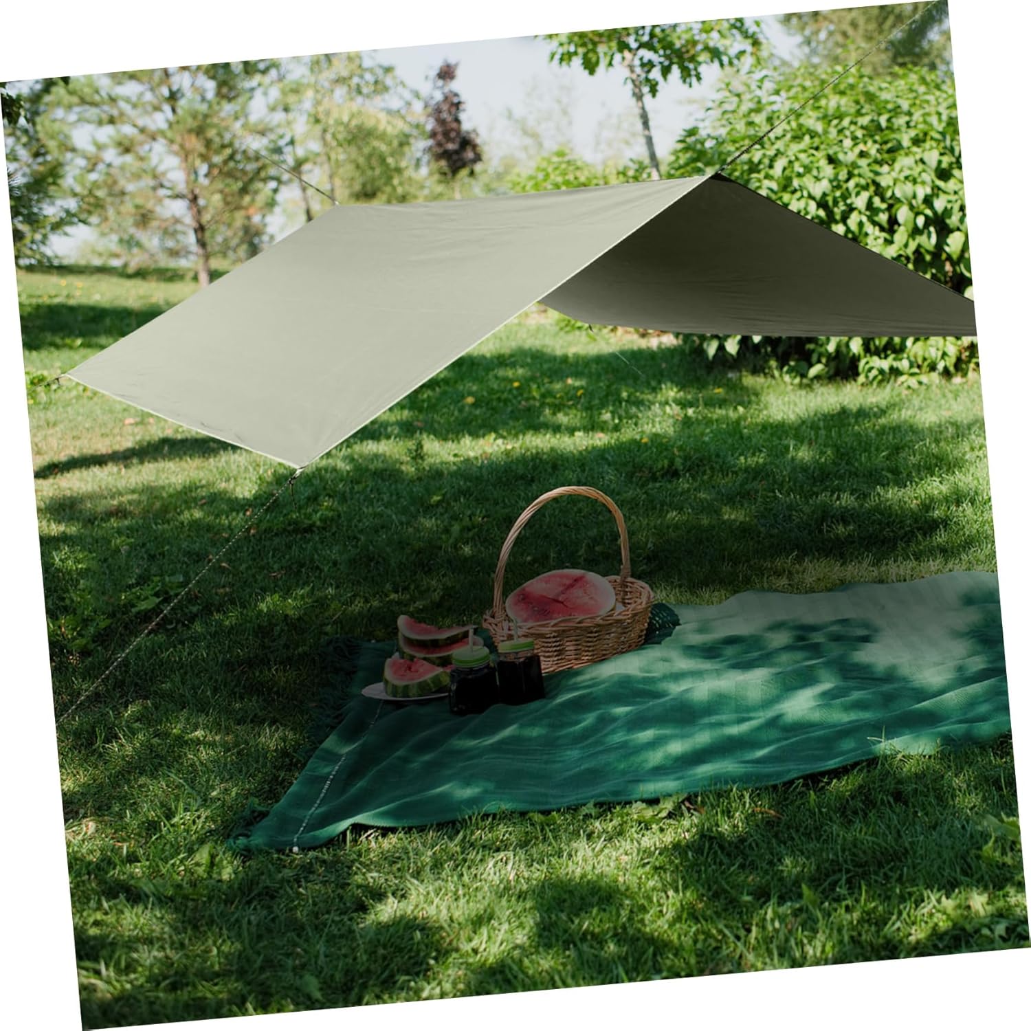 1Set Outdoor Tarp Sunshade Tent for Camping Hiking Picnics Canopy for People Durable UV Protection and Rainproof Design for Family Outdoor