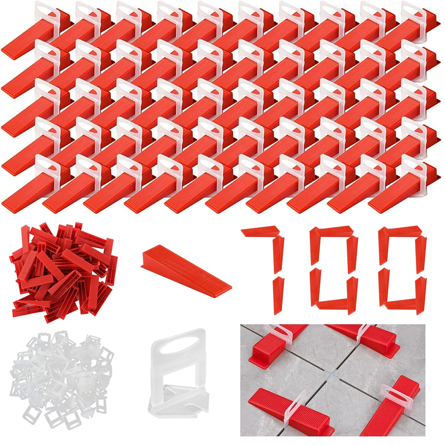 Kit Livellamento Piastrelle 601 Pezzi - Con Pinza Per Posa Perfetta - Foto 2