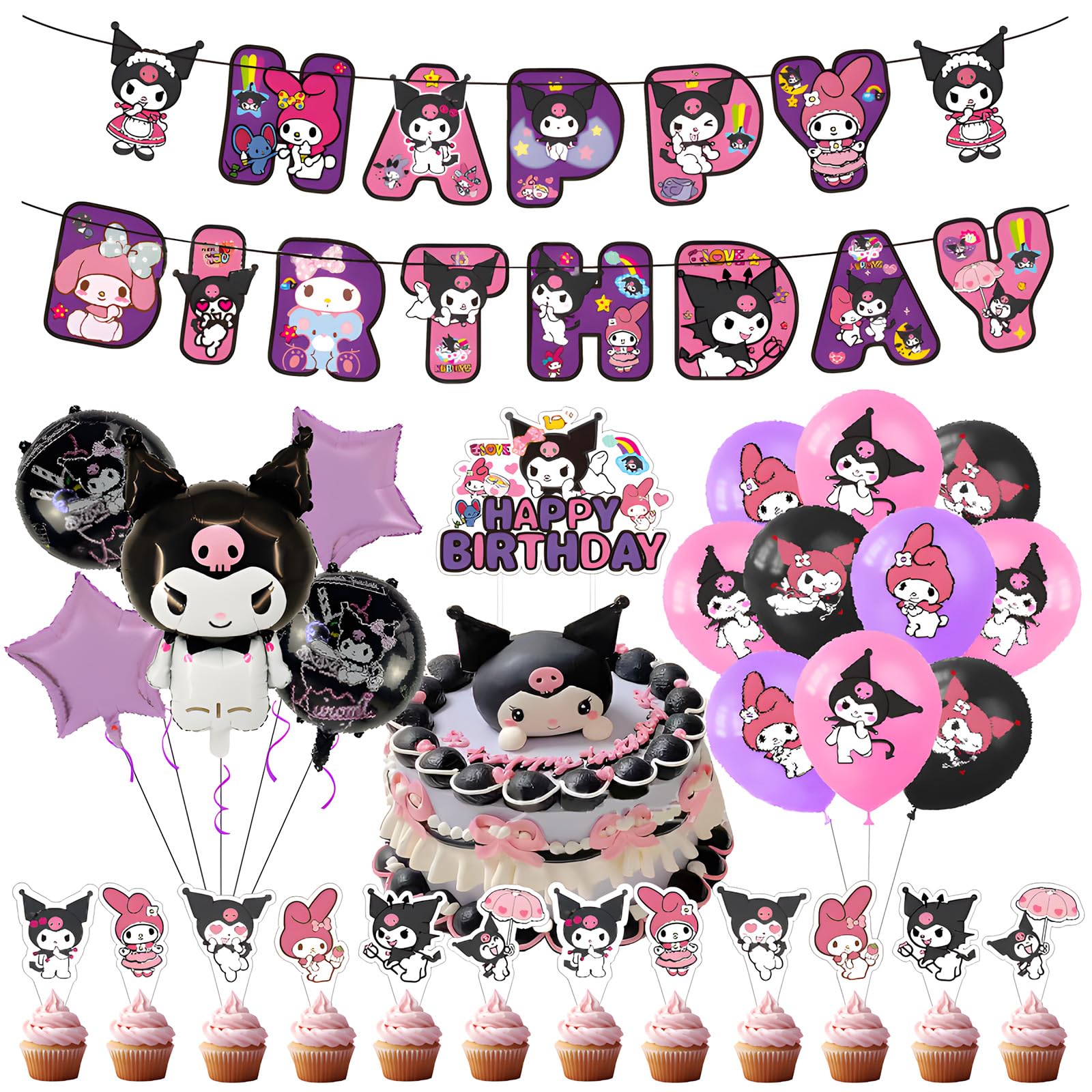 Sanrio Birthday Balloon Party Set, 31 Pieces
