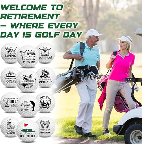 Miniatura 5 de Pelotas de golf de jubilación con camisetas y caja de regalo, regalos divertidos de jubilación para papá, compañeros de trabajo, golfistas y esposo