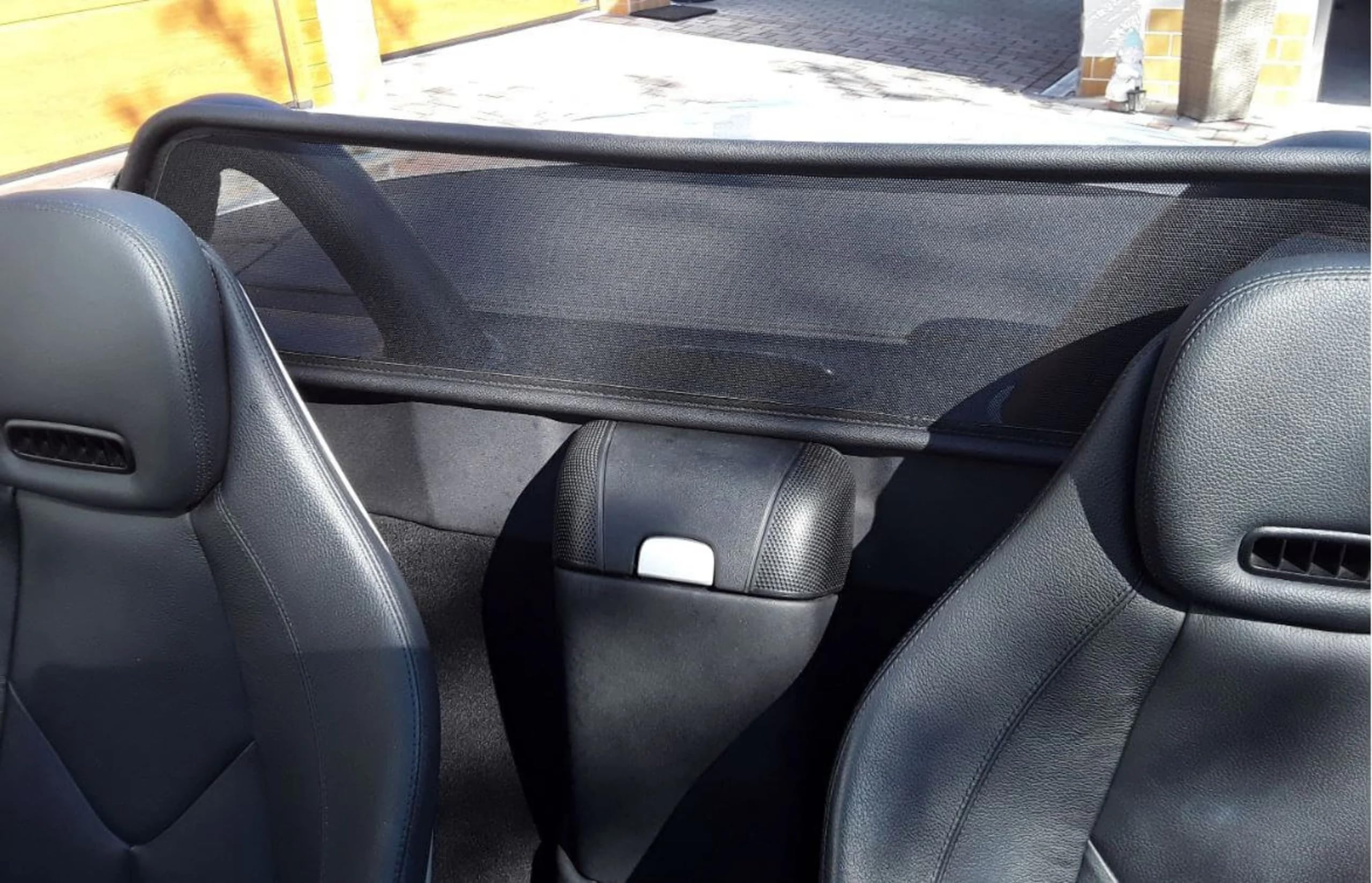 Windschott mit Klettband für Mercedes Benz SLK R171 Cabriolet 2004-2011 - mit Klettband - Schwarz | Windabweiser | Windblocker | Wind Deflector