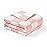 CREVENT 30X40 Cozy Soft Warm Chenille Baby Blanket for Girls Boys, Newborn Essentials for Infant, Baby Shower Receiving Gift - Checked Pink 75X100cm