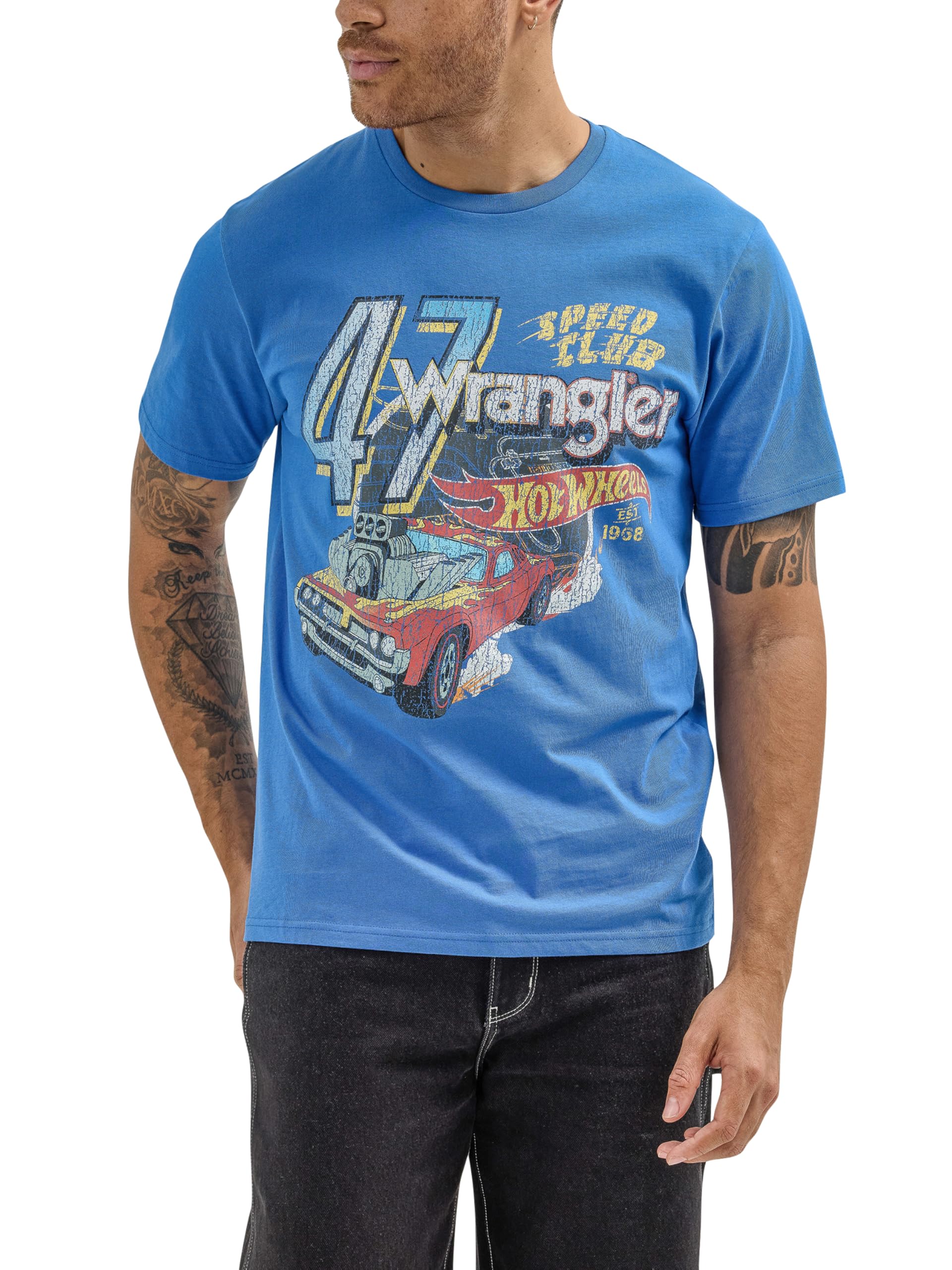 Wrangler Men's X Hot Wheels Speed Club Race Tee