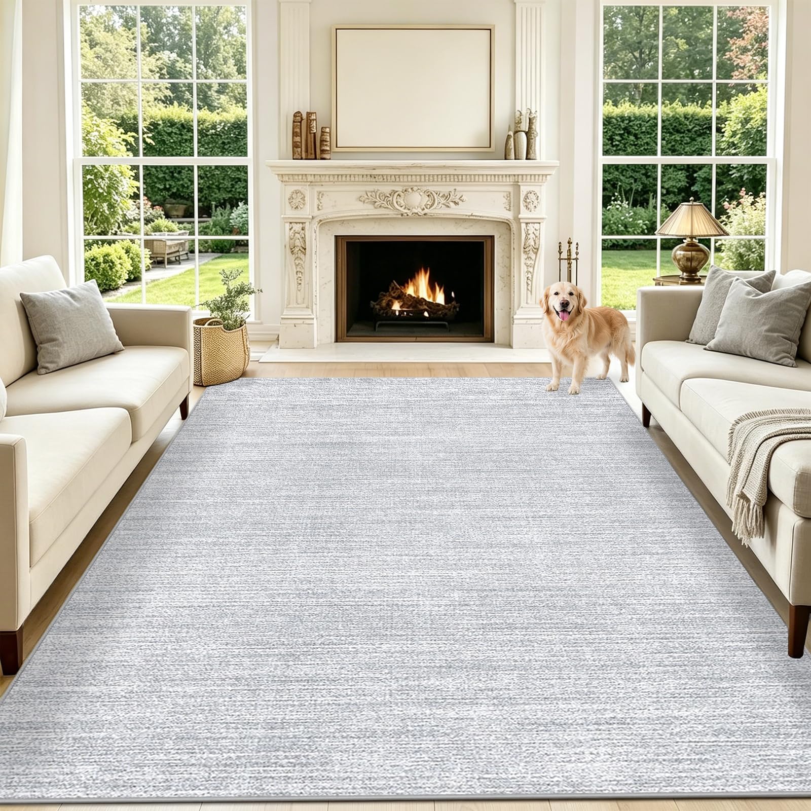 Tapis de sol motif géométrique pour salon ou chambre d'enfant moderne