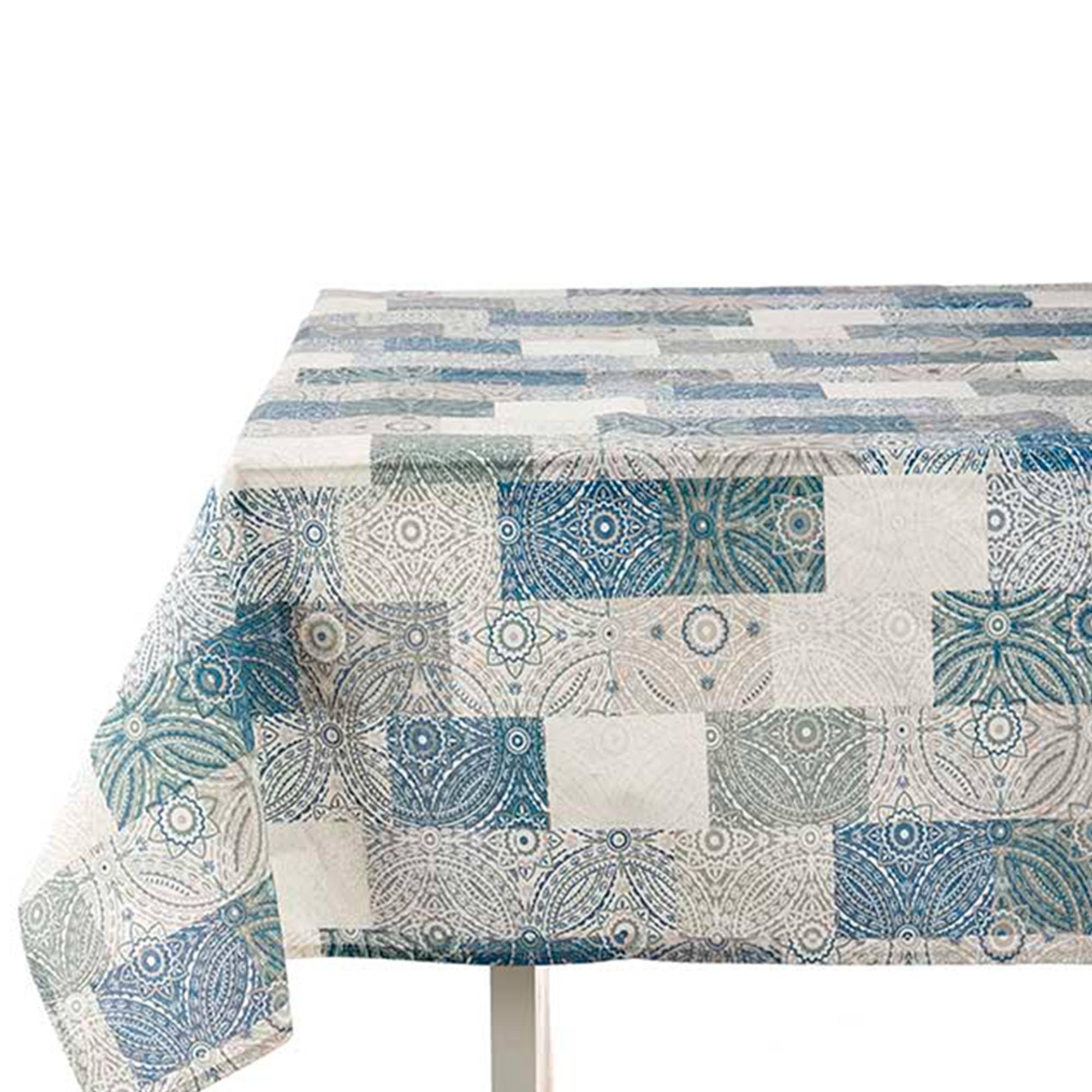 San Ignacio Stain resistant canvas tablecloth 140x180 cm blue KINVARA collection