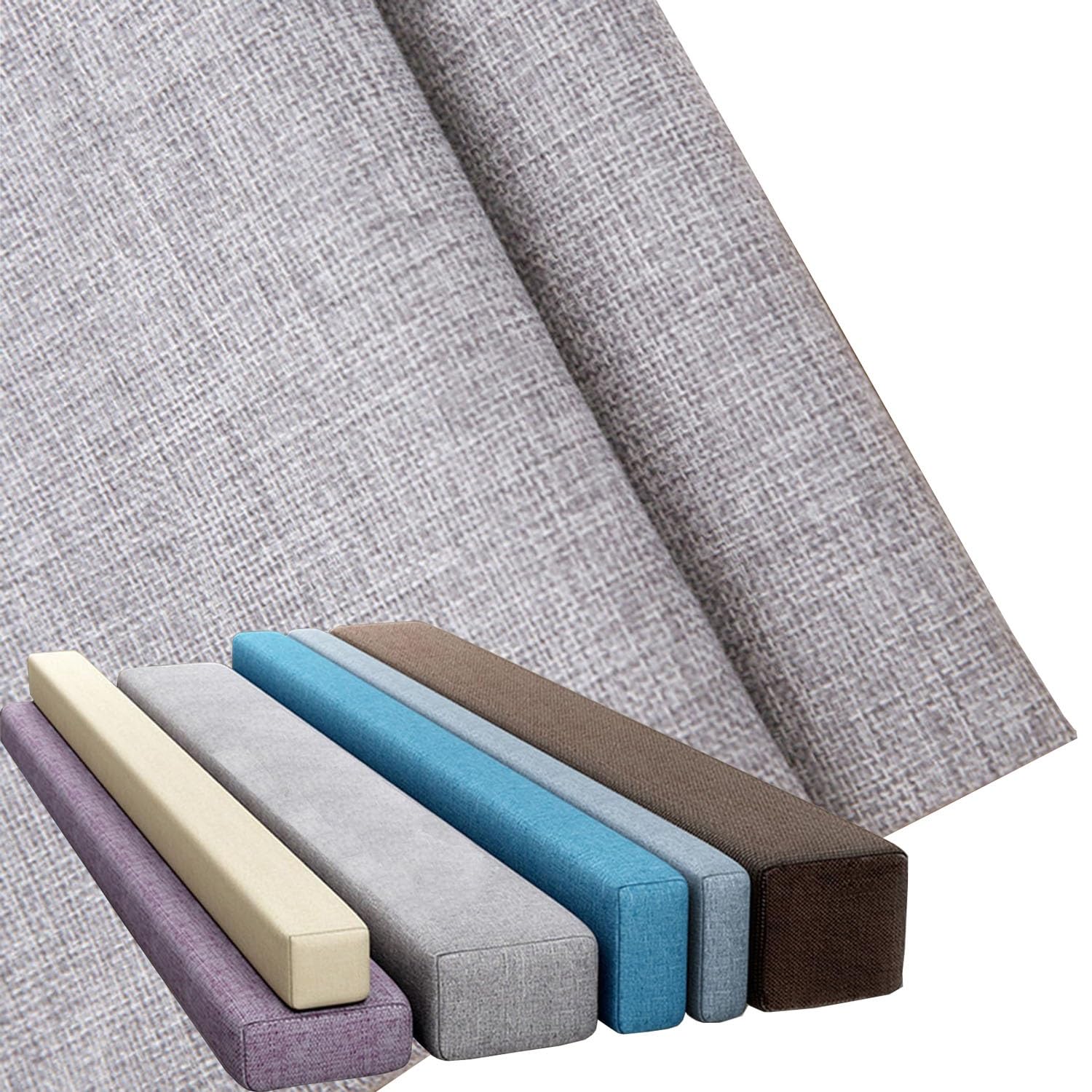 moismk Bed Gap Filler Cover Length 90/120/135/140/200 for Full Mattress, Eadboard Gap Filler Covers King with Zipper Linen Fabric Pillowcase for Headboard Gap(Light Grey,200x10x30cm)