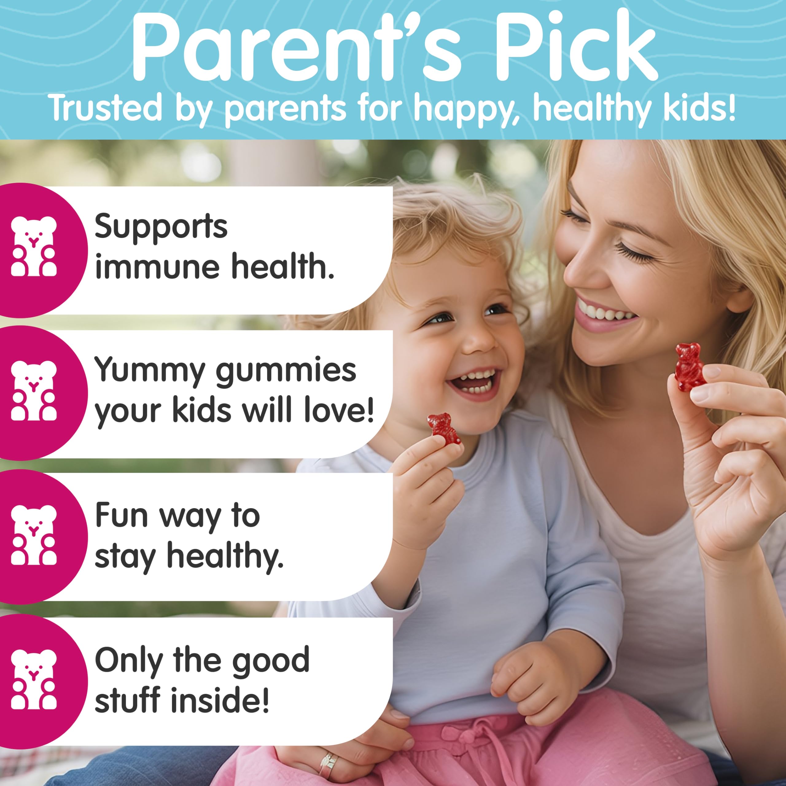 Elderberry Gummies for Kids with Vitamin C & Zinc | Kids Immune Support Supplement | Daily Defense During Seasonal Changes with Elderberry Natural Antioxidants For Immune Health | 60 Gummies — Amazon image 6