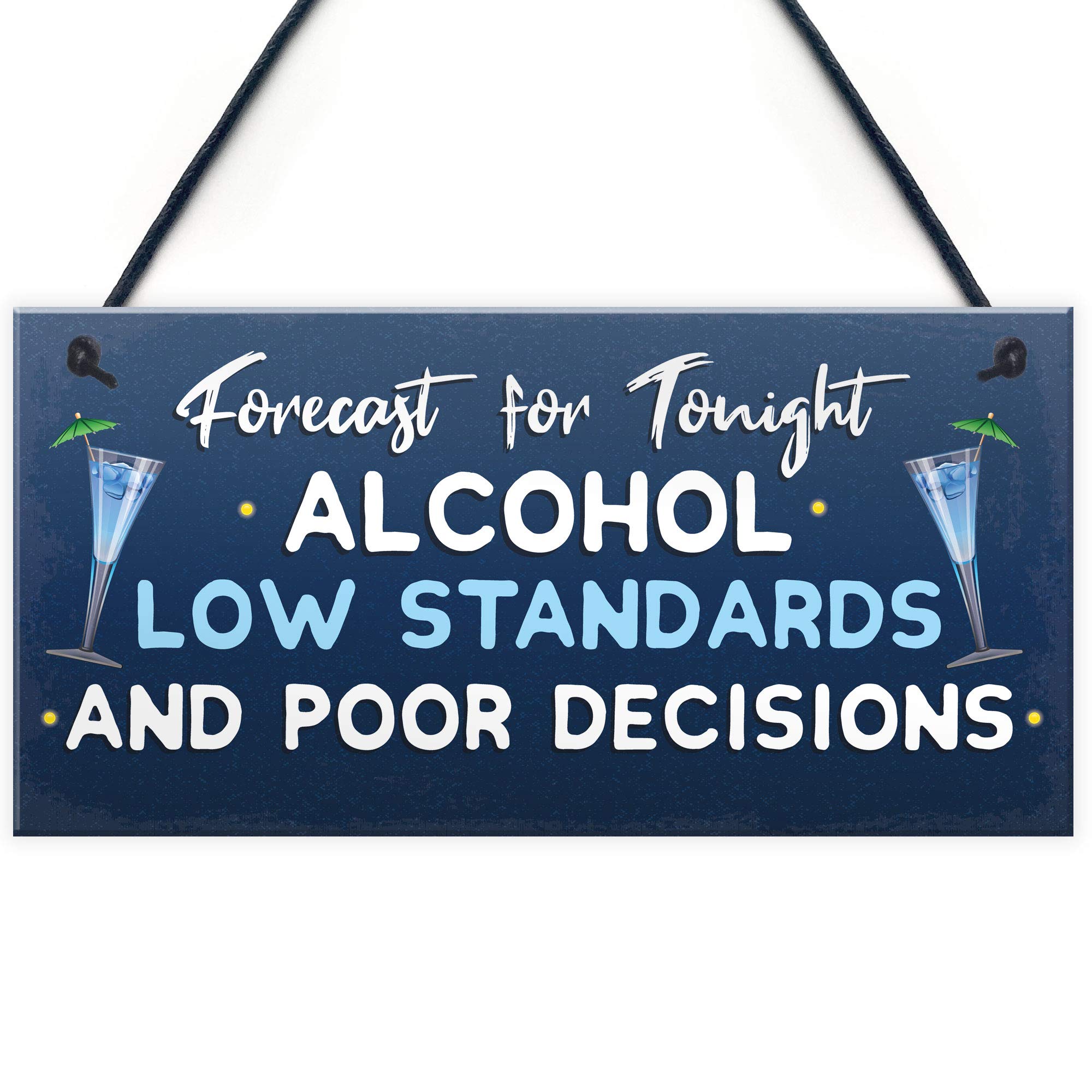 Red Ocean Funny Alcohol Gift For Friend Home Bar Pub Sign Alcohol Sign Home Decor Gin Gifts