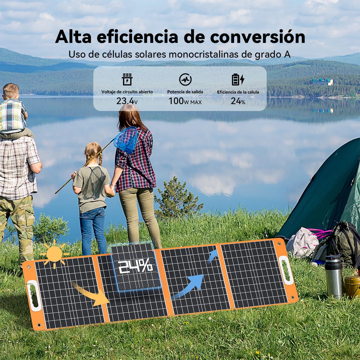 Flashfish Estación de Energía con Panel Solar 100W, Batería LiFePO4 de 179Wh,Generador Solar 300W CA(600W Pico),carga completa en 70 minutos,Batería de Repuesto para Acampar,Aventuras y Emergencias