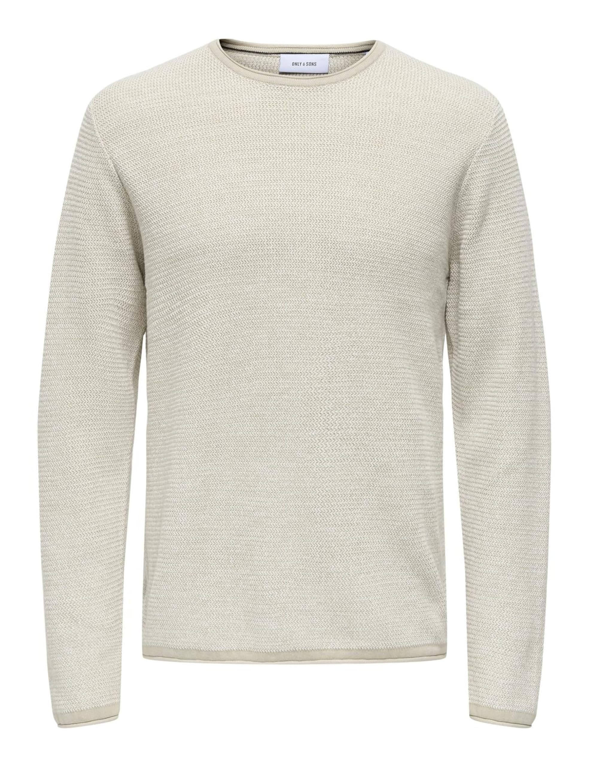ONLY & SONS Mens Onseric Reg 12 Struc Crew Knit Noos, Silver Lining, M UK