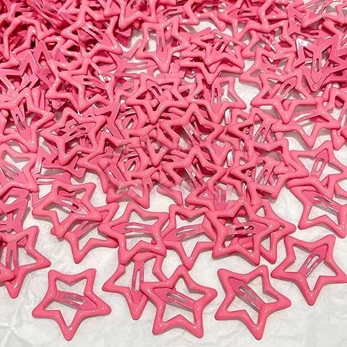 Miniatura 5 de ANQSYY 10 pinzas para el cabello con forma de estrella roja clara, pasadores para el cabello para niñas, pinzas pequeñas Y2K, antideslizantes,