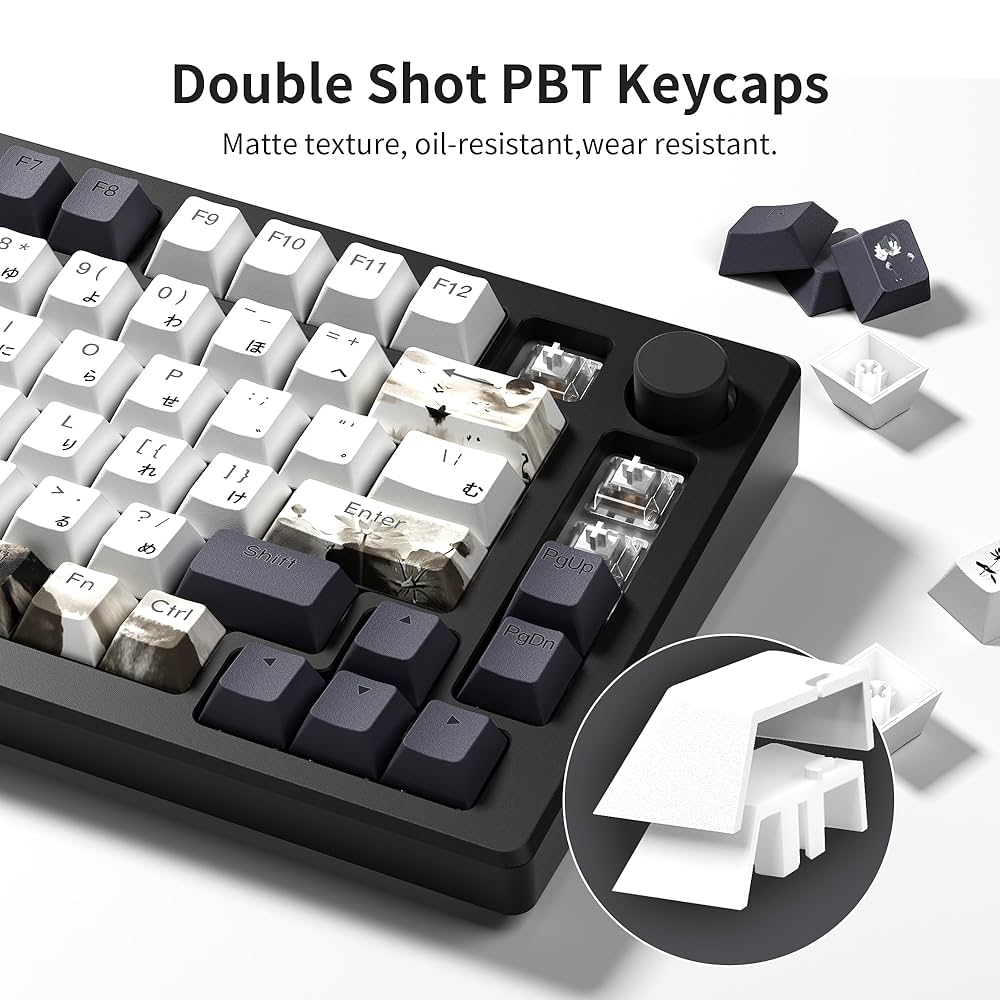 Amazon.com: XVX Shine Through Keycaps, Japanese Ink Lotus
