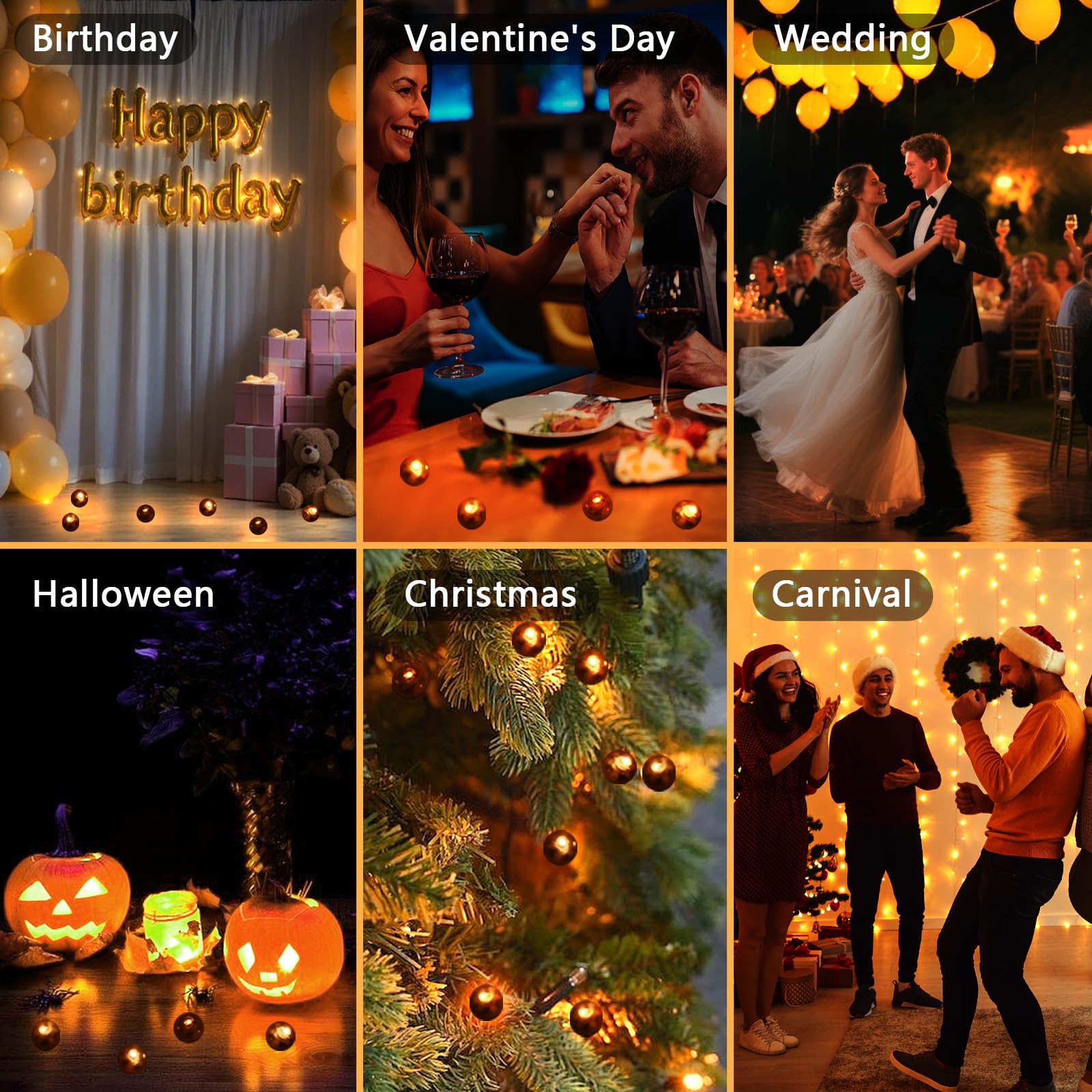 100 sztuk lampek LED do balonów, mini balony LED, okrągłe balony LED, na imprezę, urodziny, wesele, imprezę, Halloween, Boże Narodzenie, karnawał, do baru, klubu, jako dekoracja, ciepła biel