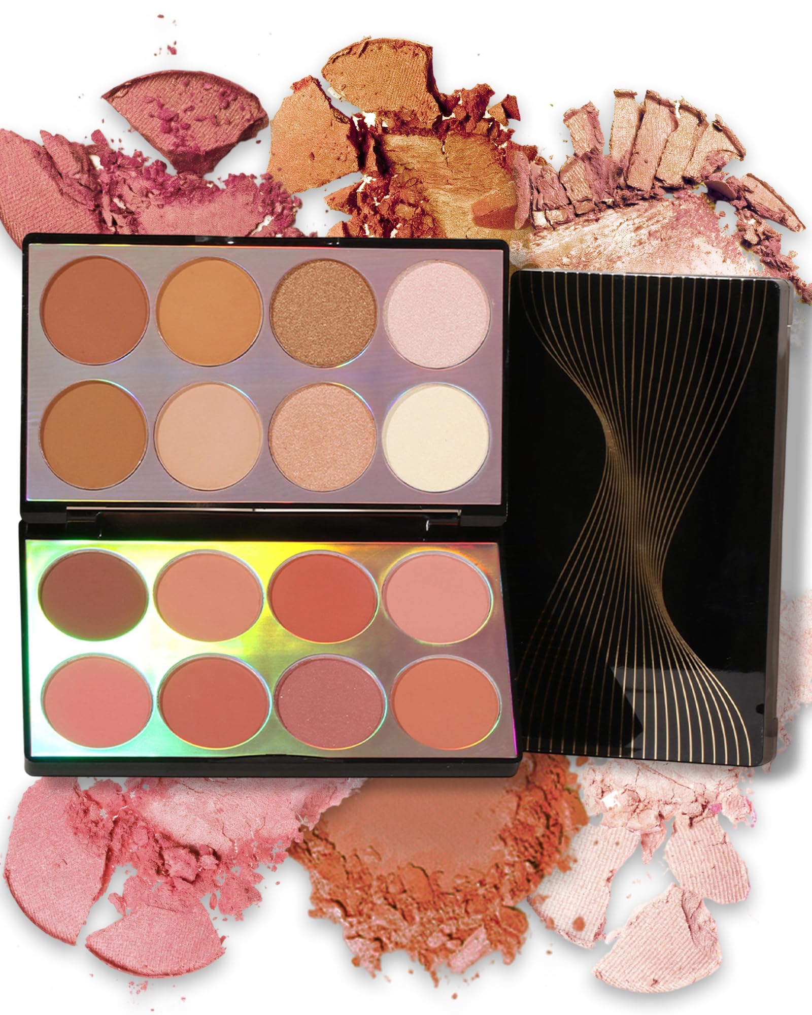 Konturenpalette mit 16 Farben, Bräunungspuder, All-in-One-Palette, Blendbare matte Glanz-Palette, zum Formen des Gesichts und für ein Make-up
