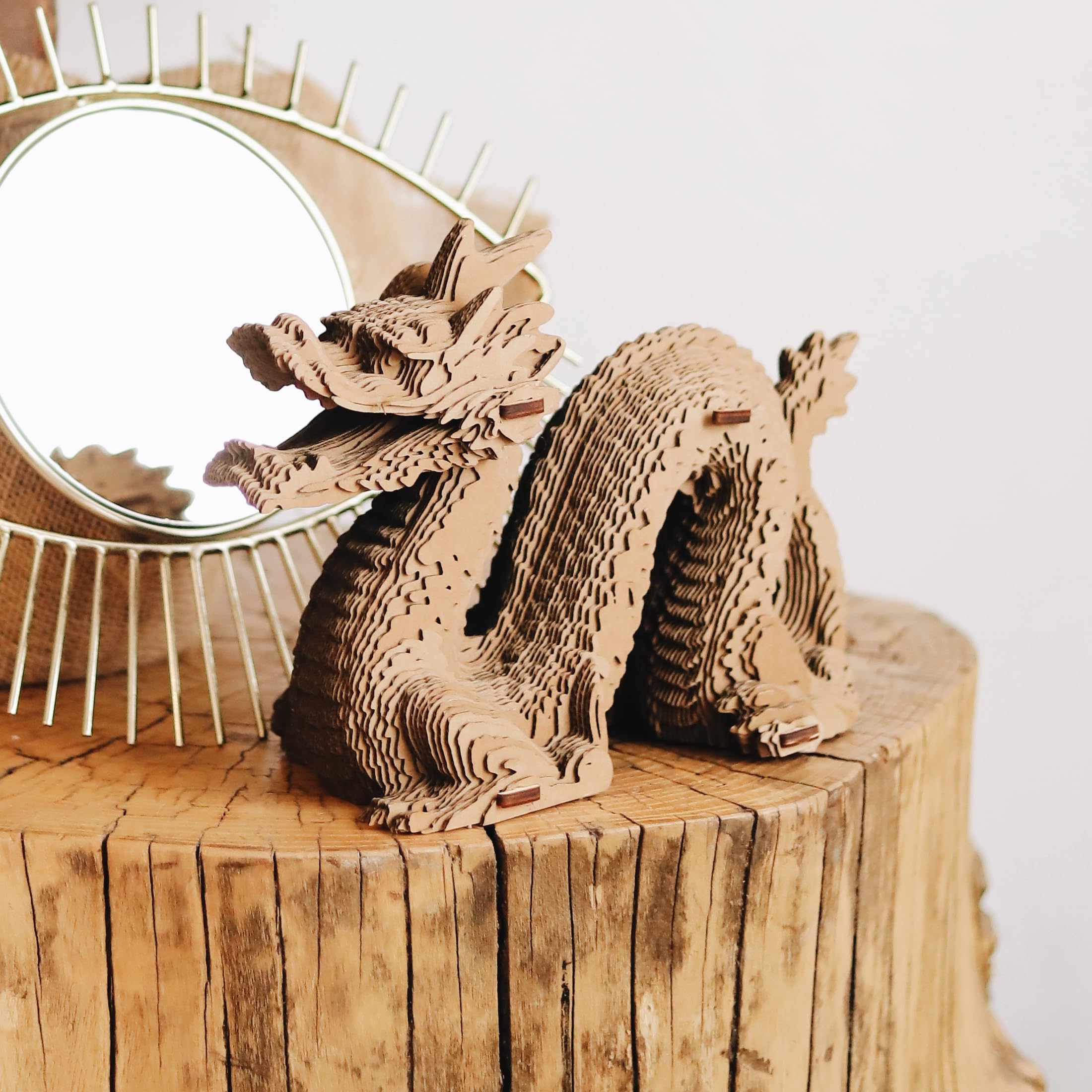 Dragón Puzzle 3D de Cartón – Maqueta para Montar