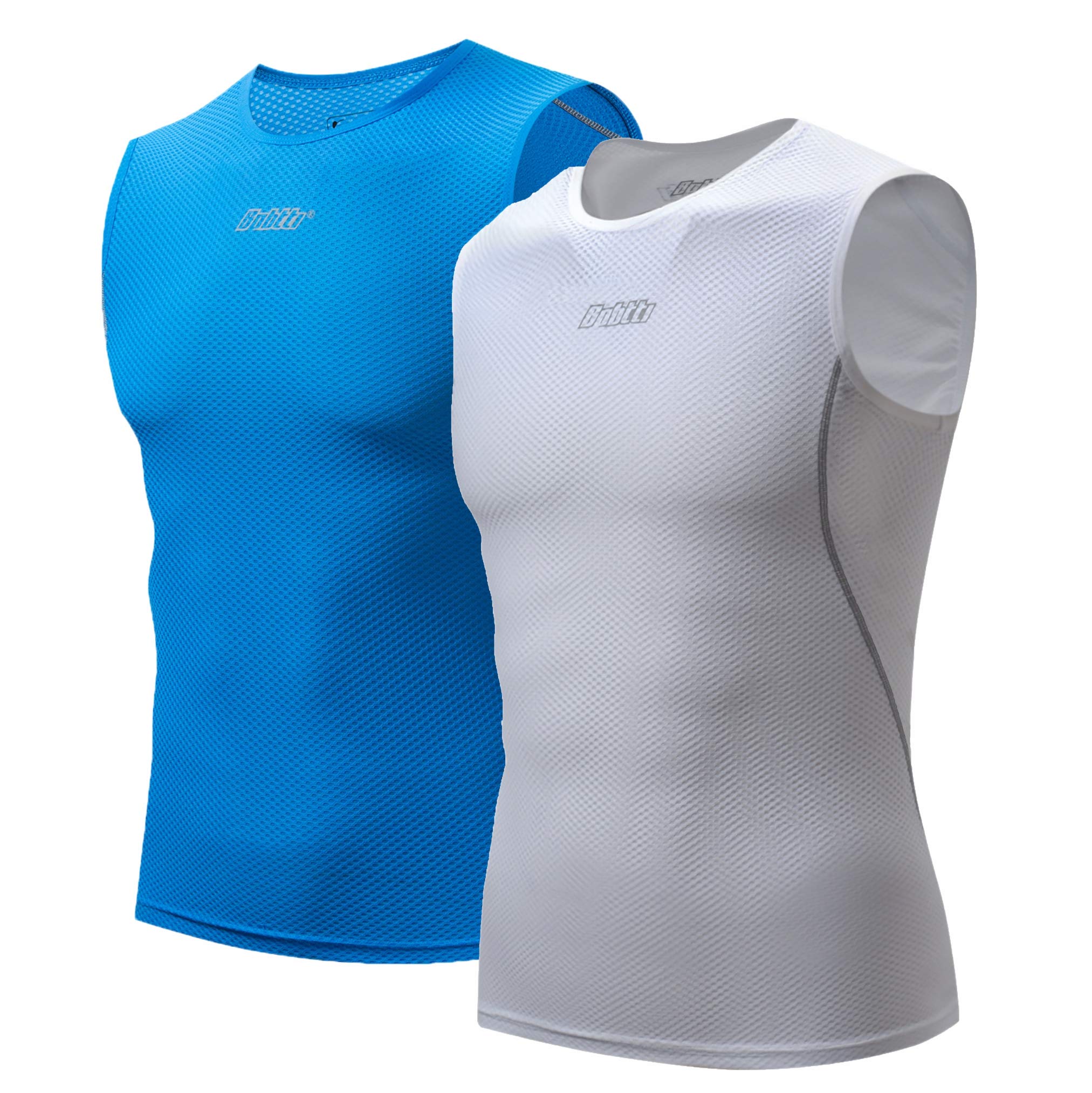 bpbttiMen's Sleeveless Cycling Base Layer Bike Undershirt,Breathable,Superlight and Moisture Wicking