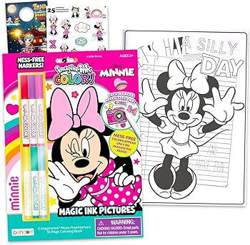 ミニーマウスページ　① Amazon.co.jp: ミニーマウス イマジンインク塗り絵セット - 16