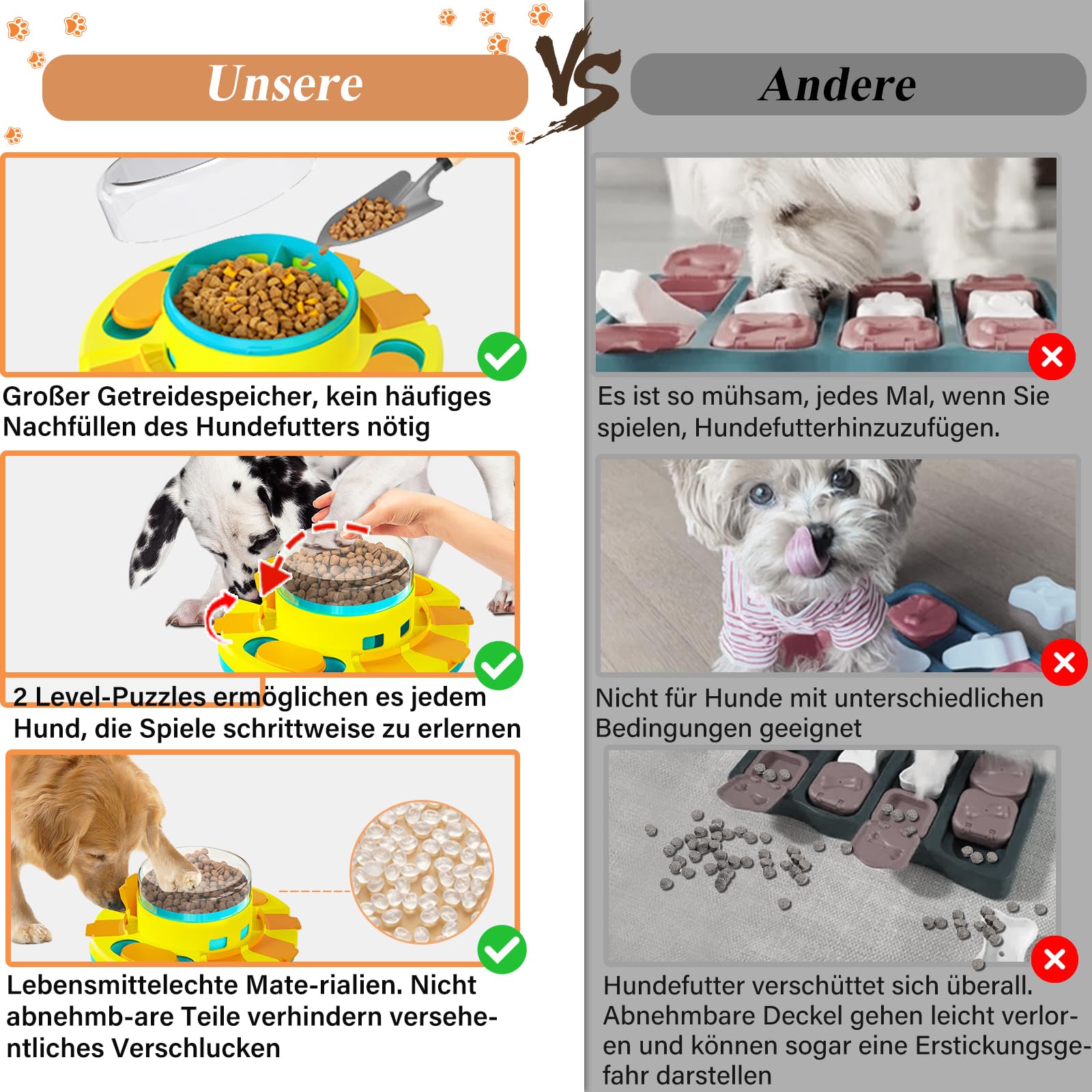 Hundespielzeug Intelligenz, Hunde intelligenzspielzeug für Hunde Kleine/mittlere/große Hunde Spielzeug intelligent-Stufe 2 (mittel)