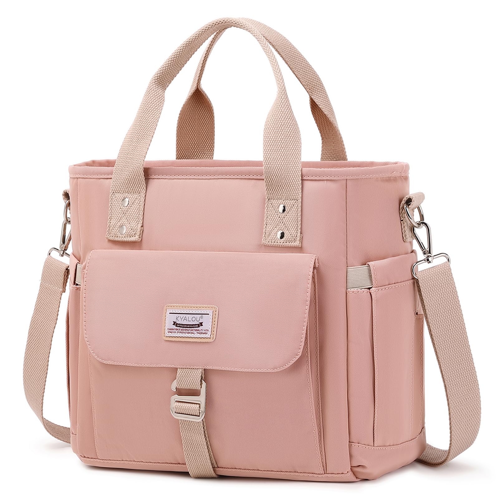 KYALOU Medium Tote Purse Bag for Women, Nurse Bag for Work, Teacher Tote Bag, Waterproof Nylon Crossbody Handbag