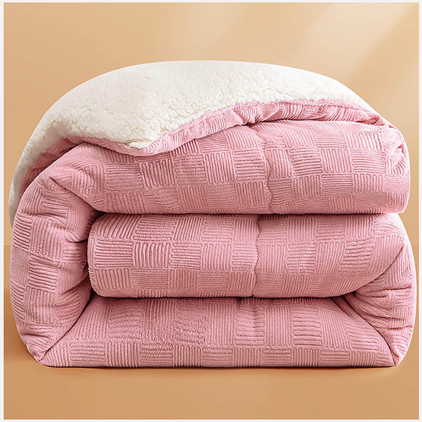 Couette de laine d'agneau luxe ZTGL violette 150x200 pour un lit double