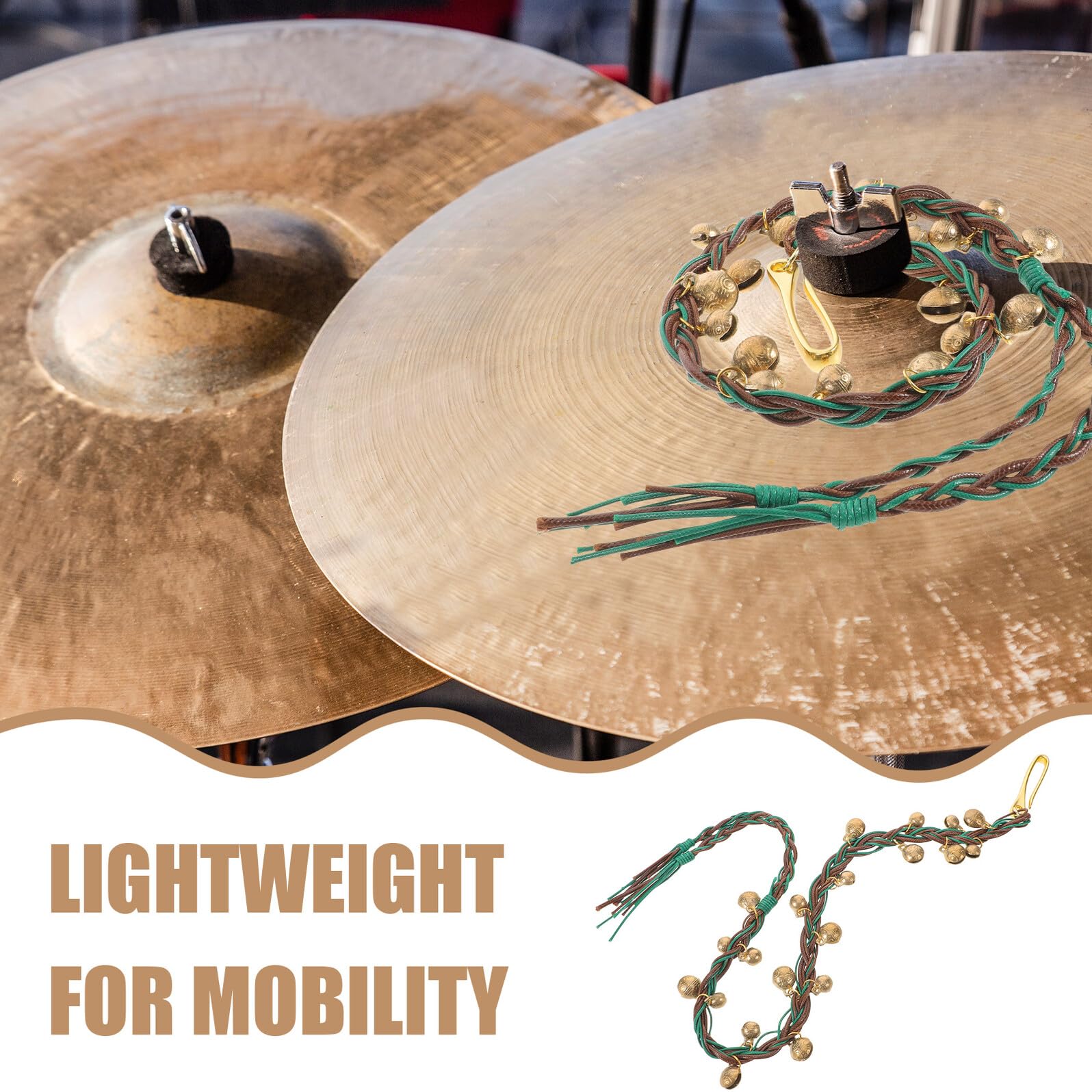 Mikinona 10 Szt. Szt Cymbałki Jingle Bell Do Zestawu Perkusyjnego Efekt Cymbałków Hi-hat Lekki i Precyzyjny Zestaw Sizzler Idealny Do Jazzu Występów Scenicznych i Sesji Studyjnych Długości