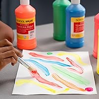 Vista 9 de School Smart Juego de pintura de témpera lavable, colores fluorescentes surtidos, juego de 6 pintas