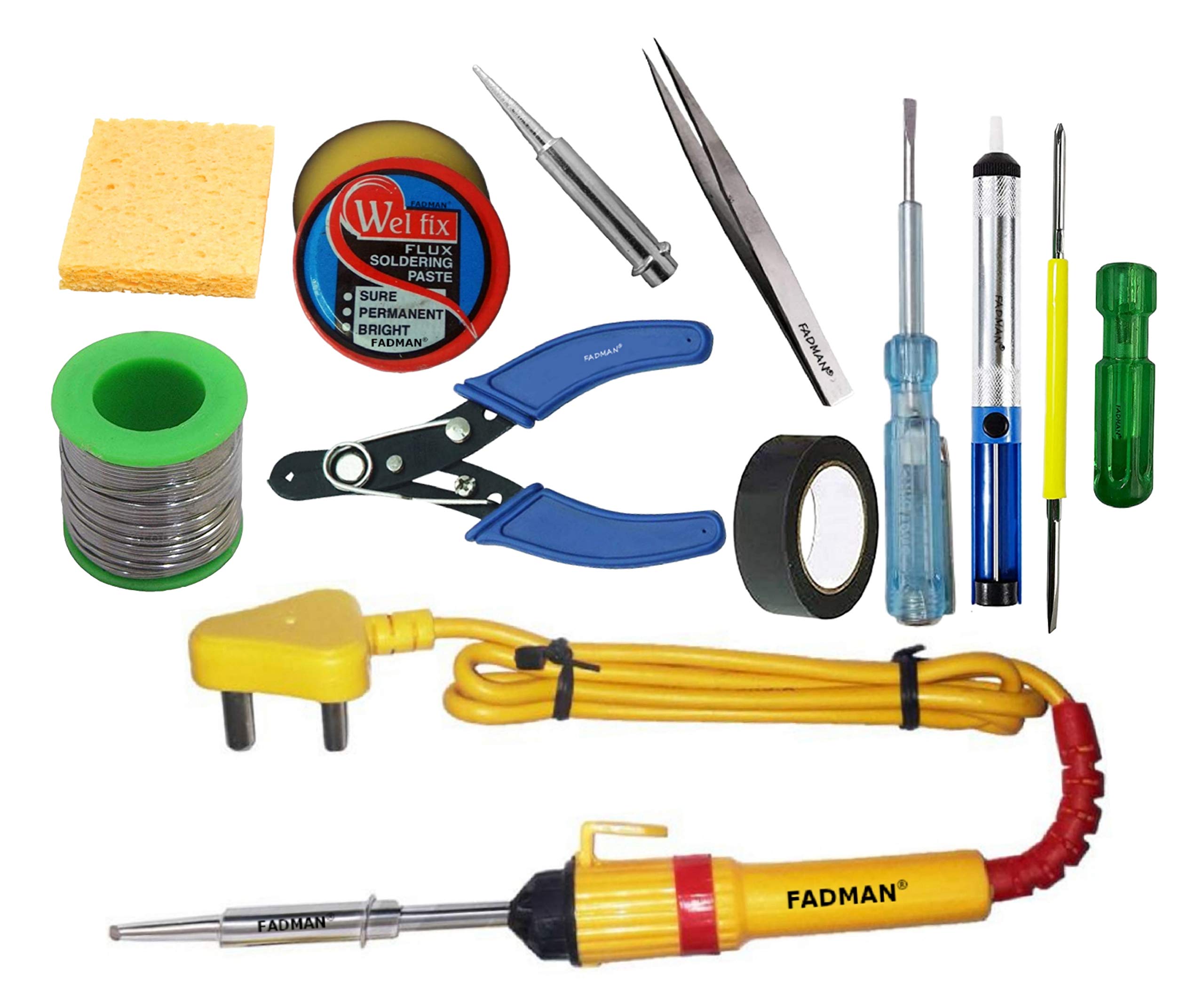 FADMAN BASIC KIT COMBO-11 SOLDERING IRON KIT | 25W SOLDERING IRON (YELLOW) |