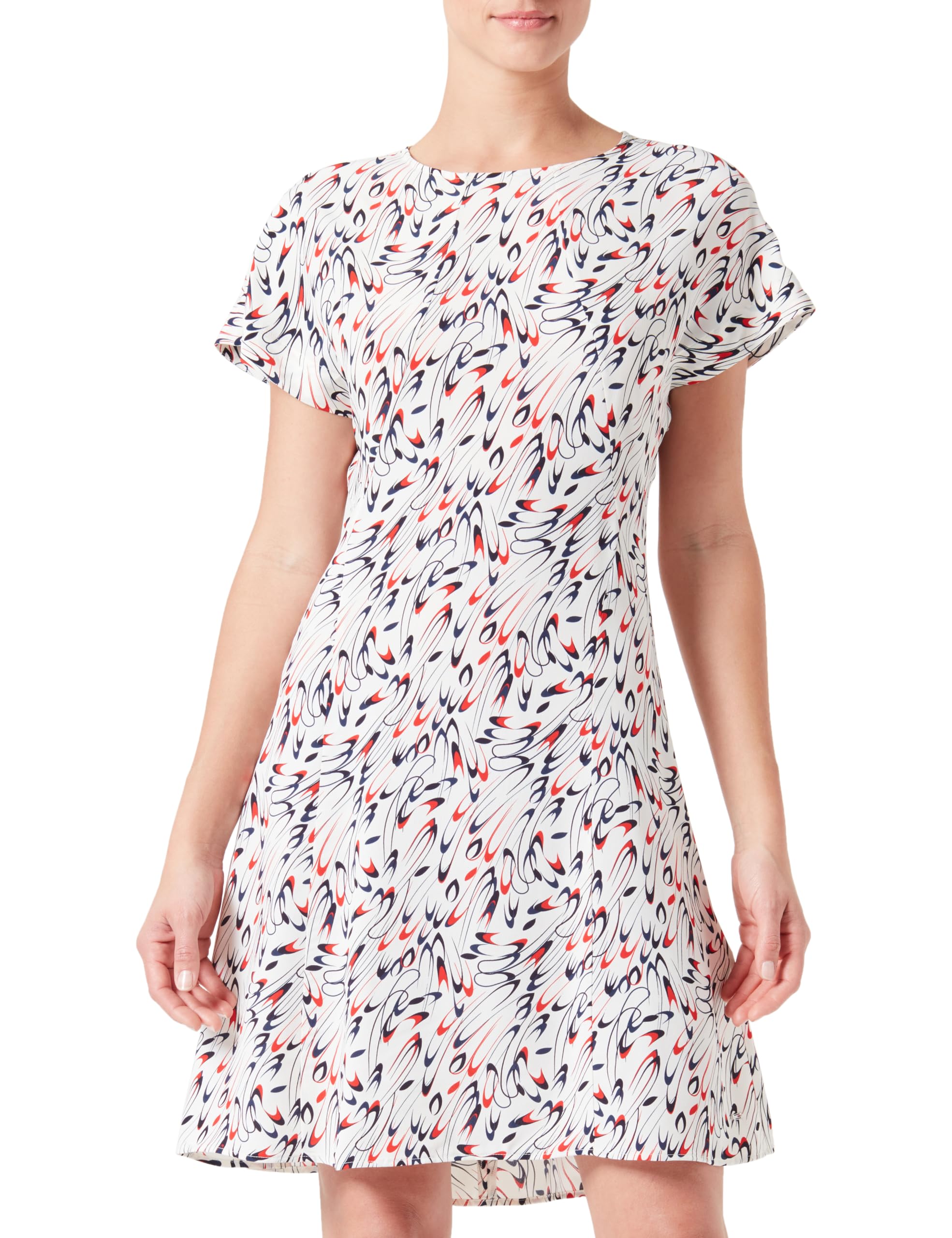 Tommy Hilfiger Sukienki damskie Fit & Flare, Biały (mały nadruk wstążki/ecru), 66