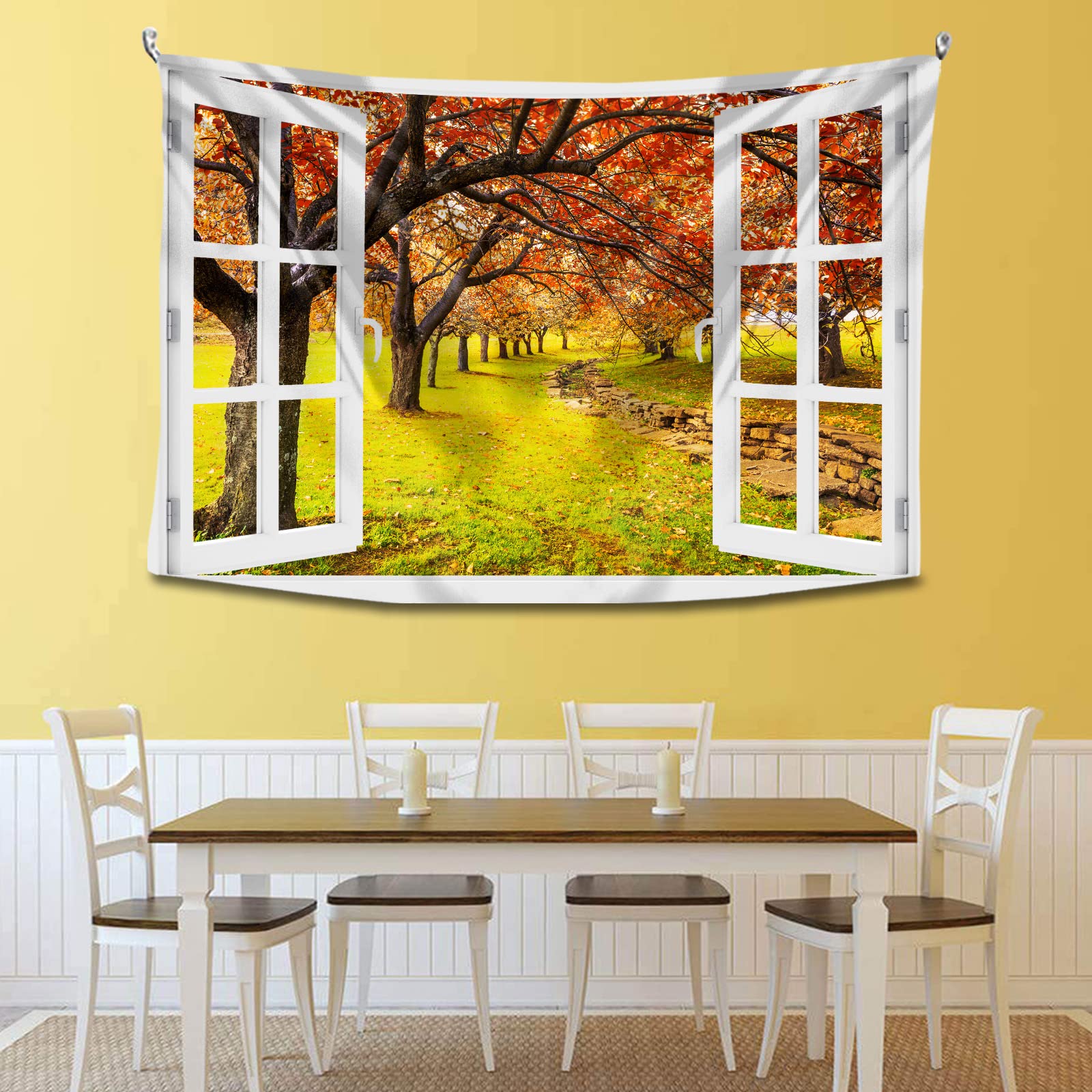 Manual Summer Pergola Grande Cotton Tapestry Wall Hanging, 35 X 47-Inch