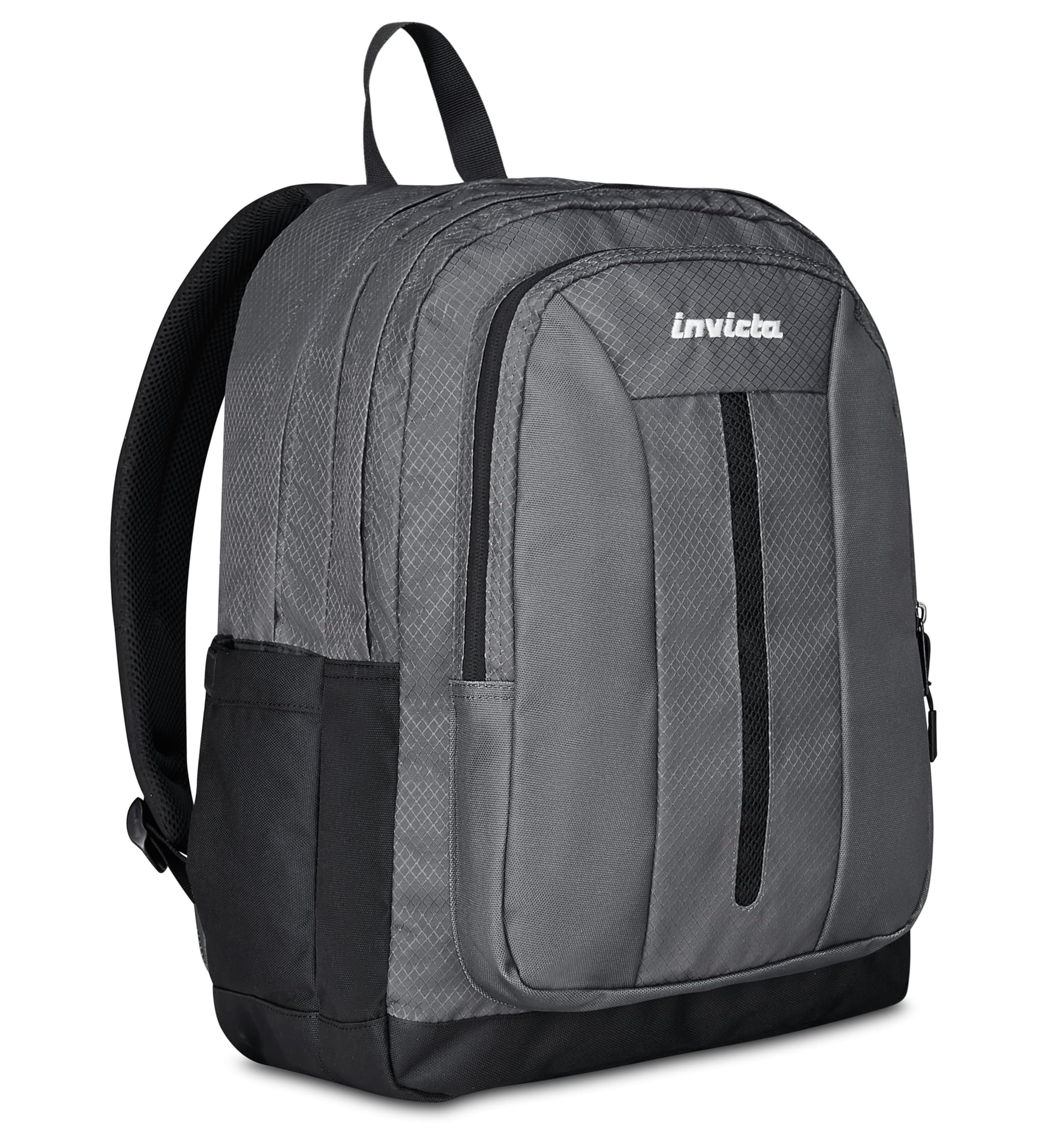 Invicta Zaino Scuola Jelek Up Led, Grigio, Doppio Scomparto Con Tasca per PC e Tasca per Borraccia, 36 lt, Scuola Media e Superiore, Zaino Ragazza e Ragazzo