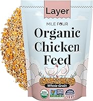 Mile Four Organic Layer Chicken Feed Whole Grain 16% Protein - Non-GMO, Corn-Free, Soy-Free, USA Grown 2lb Sample