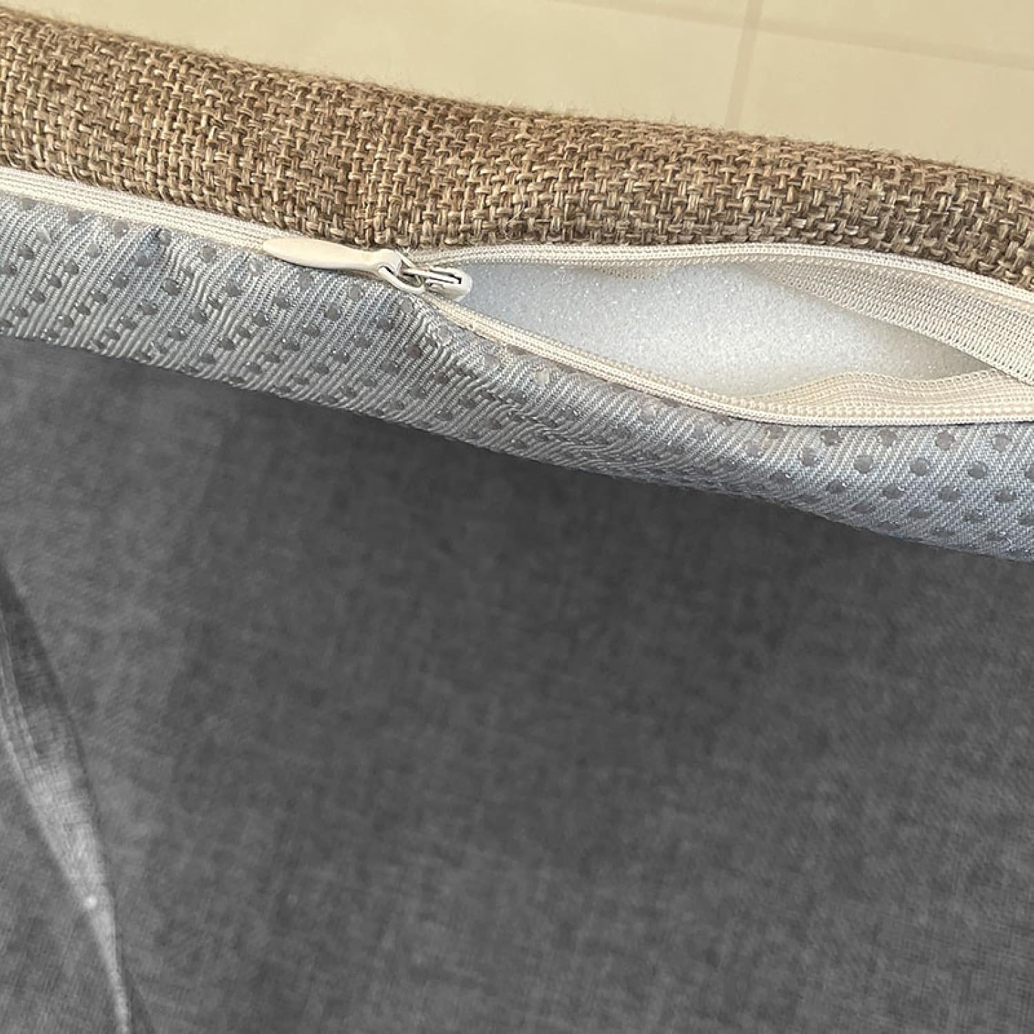 Non-Slip Cotton Linen Bench Seat Cushion with Ties Patio Furniture Bench Cushion Durable Fade-Resistant Outdoor/Indoor Bench Seat Cushion(39x12 Inches, Orange)