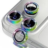 Vista 24 de Misea [3+1] for iPhone 14 Pro/iPhone 14 Pro Max Camera Lens Protector Bling, 9H Tempered Glass Camera Cover Screen Protector Metal Individual Ring