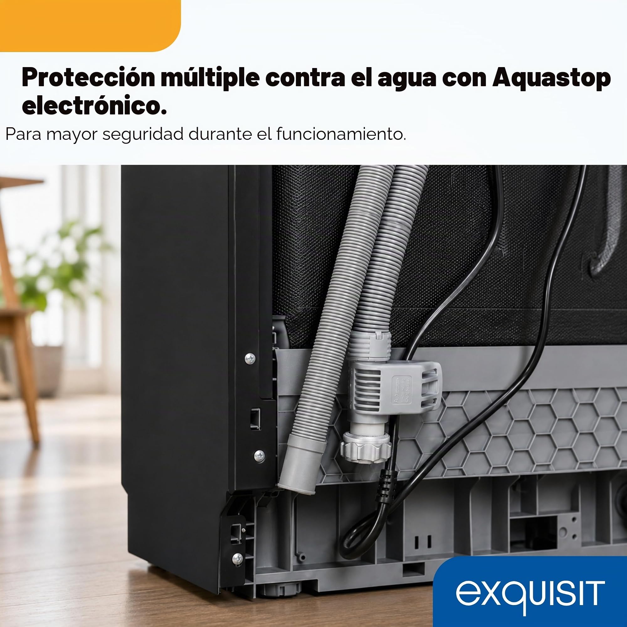 Lavavajillas 60 cm Exquisit GSP9114-450D Negro | Lavavajillas Libre Instalación 14 Servicios | 4 Programas de Lavado, Express 30 min, Aquastop, Inicio Diferido 1-24h, Funcionamiento Silencioso 49 dB | 4 programas, Express 30 min, inicio diferido 1-24 h, f