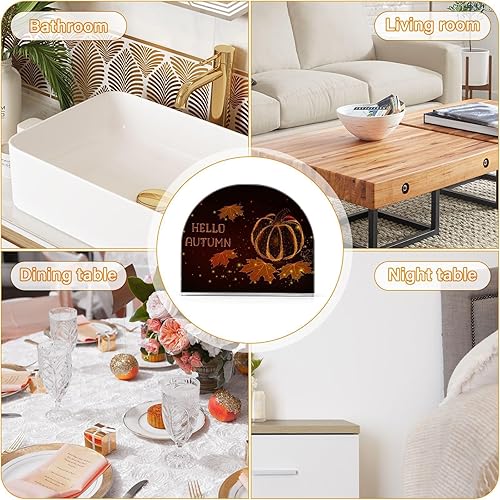 Miniatura 8 de Servilletero para mesa con texto en inglés Hello Fall, dispensadores de servilletas de papel acrílico, para cócteles, encimeras de cocina, hotel,