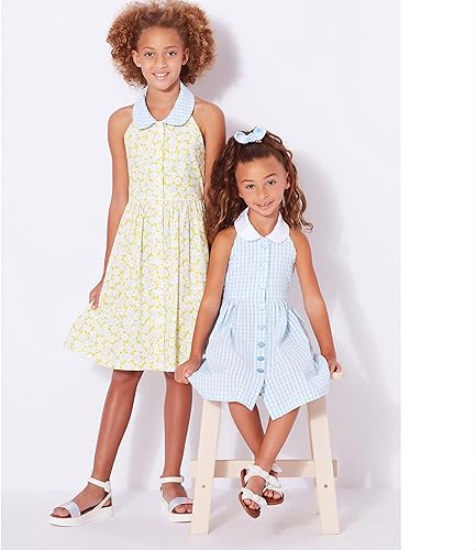 Miniatura 4 de New Look Easy - Kit de patrón de costura para vestido de sol para niños y niñas, código N6727, tallas 3-4-5-6-7-8-10-12-14, multicolor