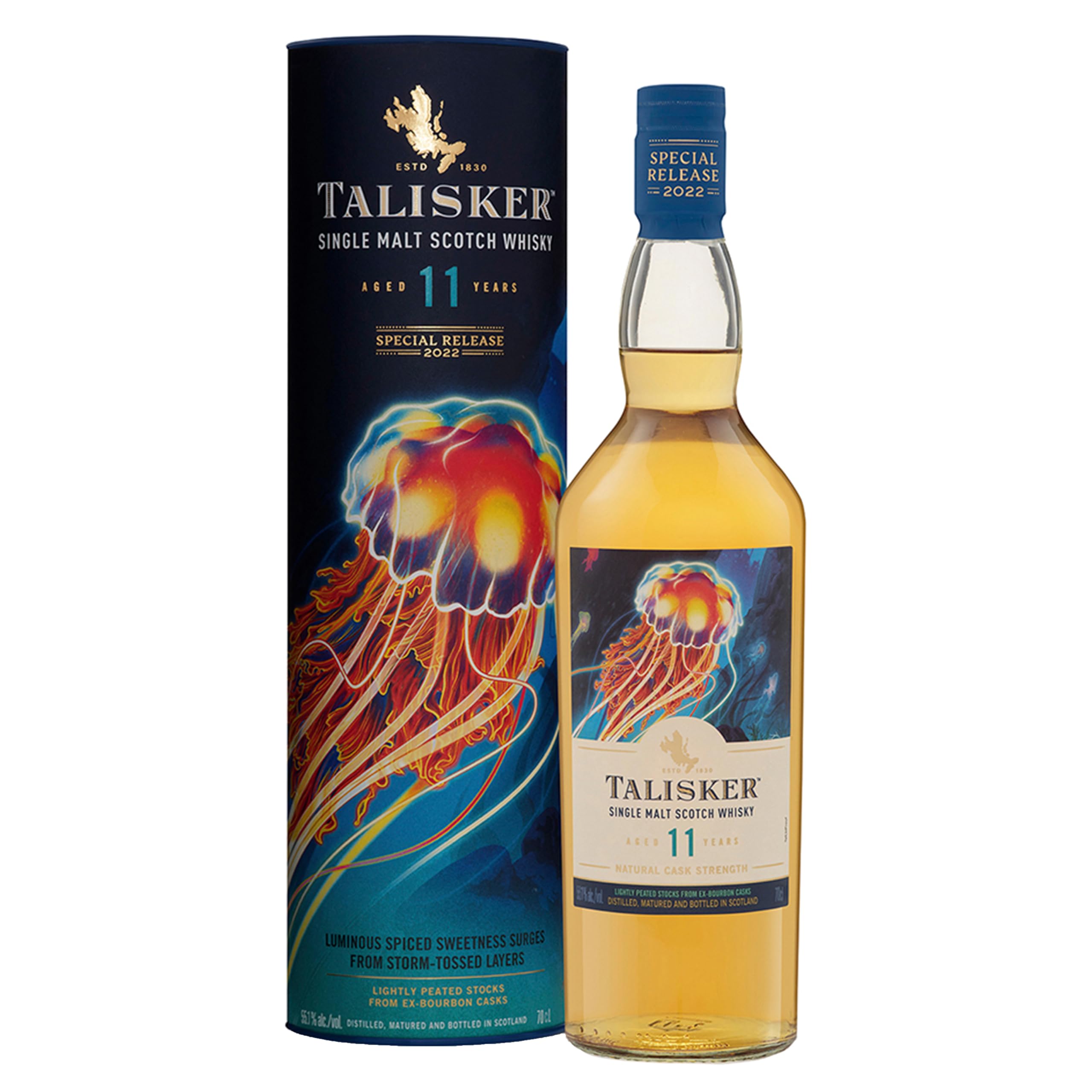 Talisker Special Release 2022 Single Malt Scotch Whisky | 11 Years Old | 55.1% vol | 70cl | Malty Smokiness | Spiced Sweetness | First-Fill Ex-Bourbon Casks for Layers of Flavour