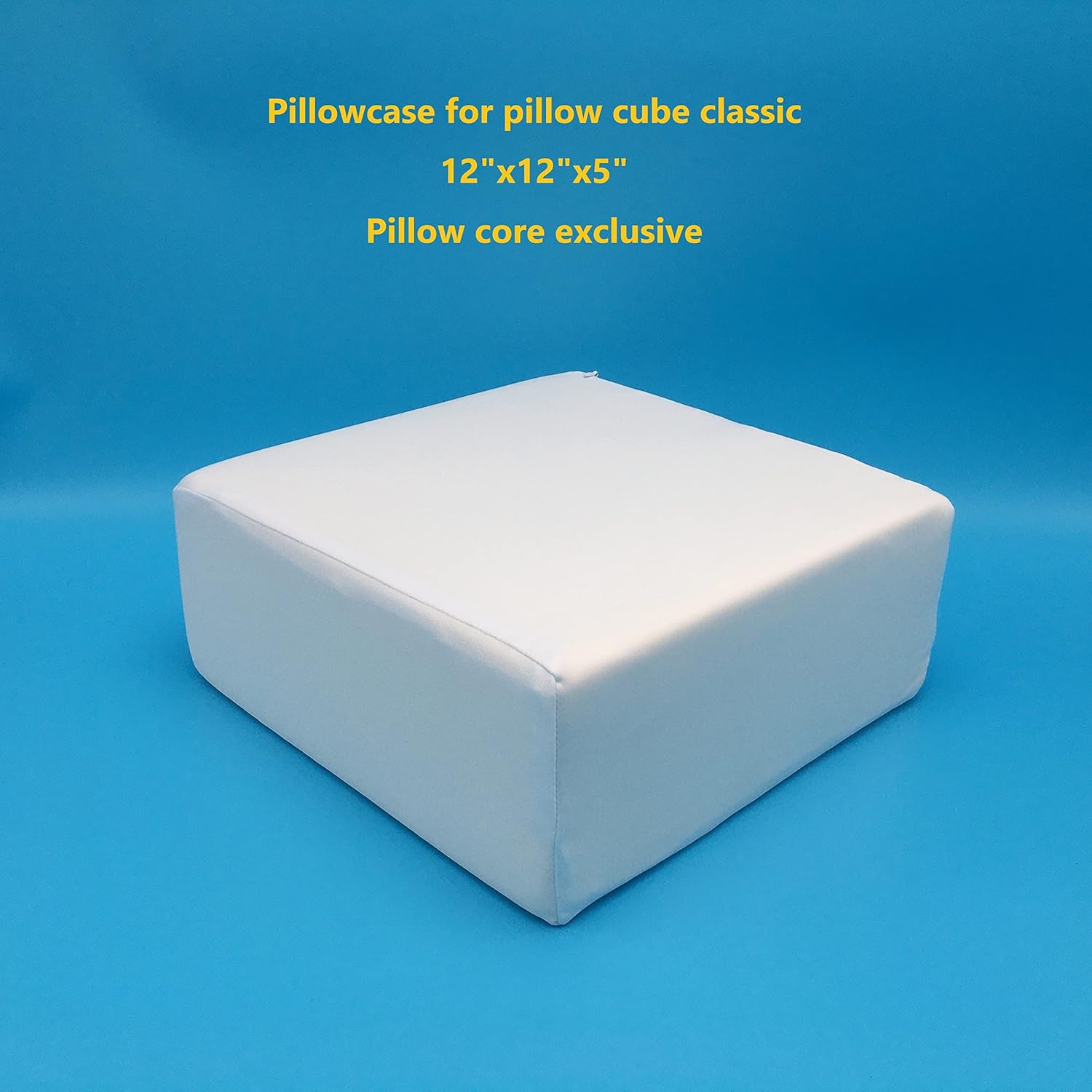 Pillowcase for Pillow Cube, Pillow Case for Cube Pillow, Square Pillowcase(12“x12 x5, White) - Image 3