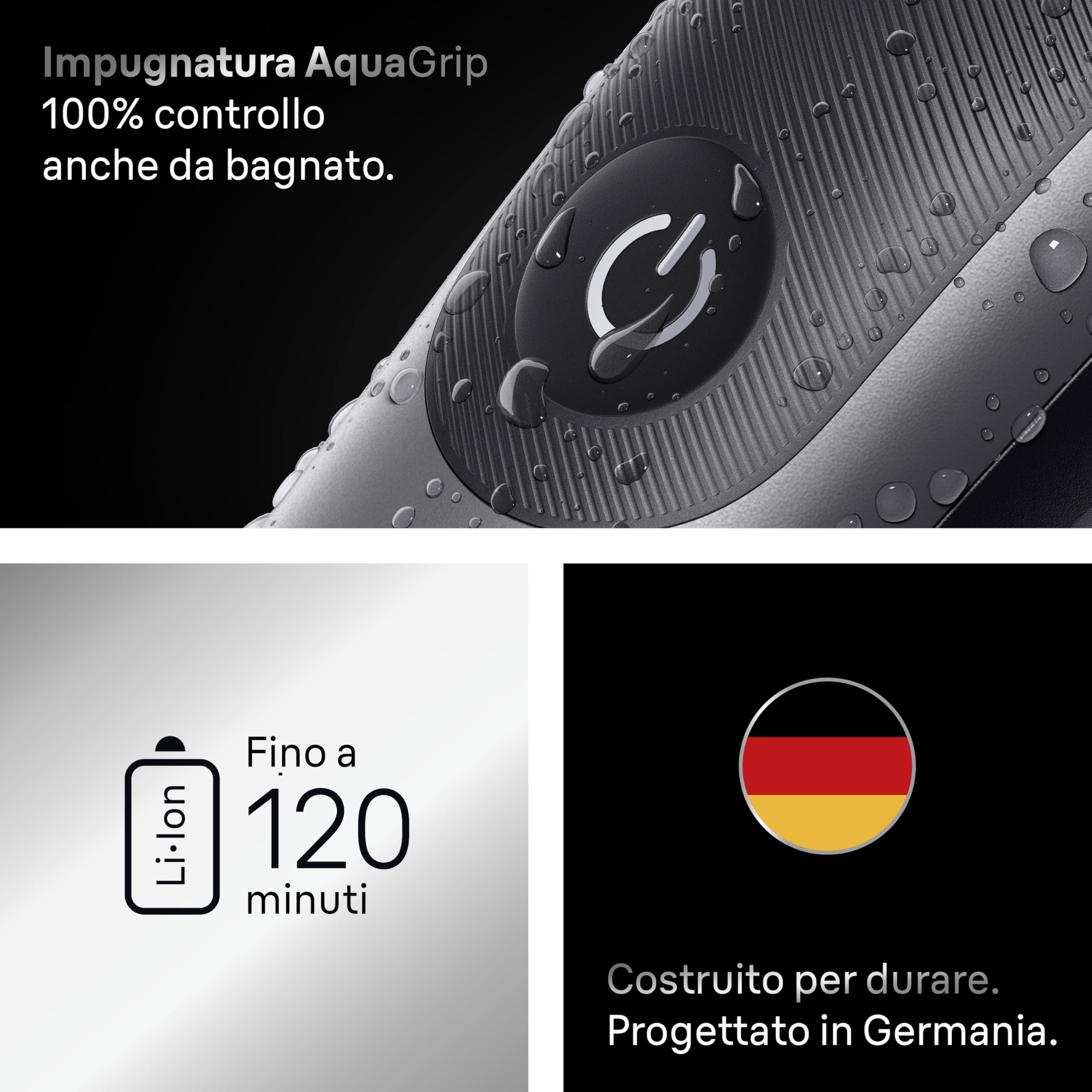 Braun Rasoio Elettrico Barba e Capelli Serie 7, Accessori, AIO7565 Blu | Rifinitore All-in-One 12in1, Lama Problade, Rasoio Elettrico Corpo Uomo, Peli Naso, Balsamo Barba, Impermeabile Ricaricabile