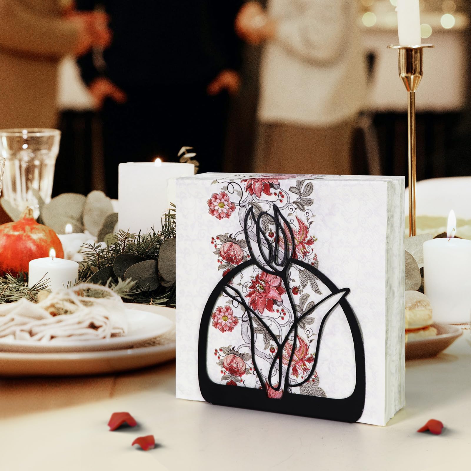 Modern Napkin Holder, Coffe Cup Pattern Standing Storage Paper Dispenser For Tables, Kitchen & Dining Room Decor,Iron Napkins Holders Indoor And Outdoor Use, Cocktail Picnic Bar Metal Holder For Paper