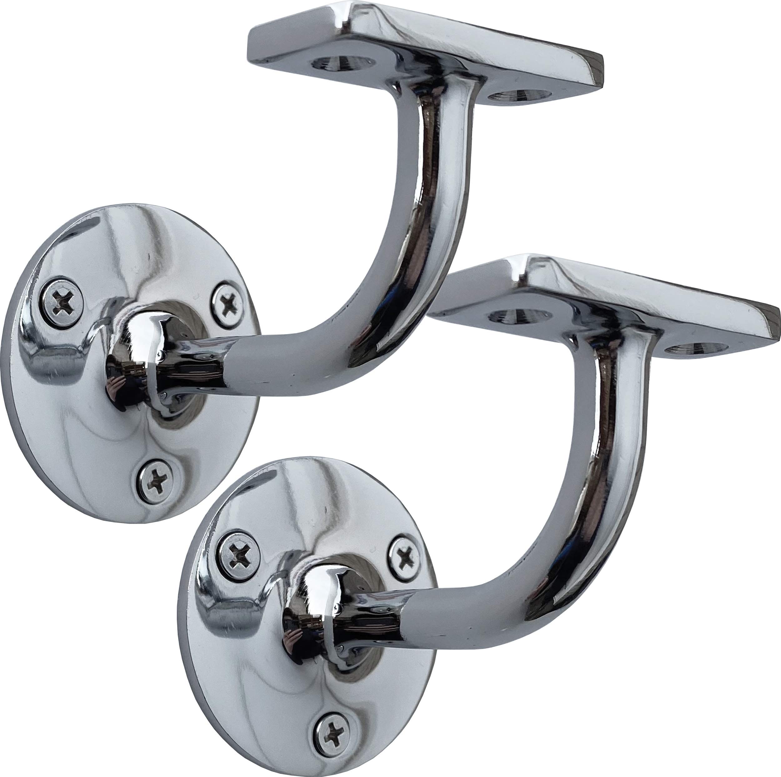 Buy IRONTITE® 2X Chrome Handrail Brackets, Heavy Duty Banister Rail