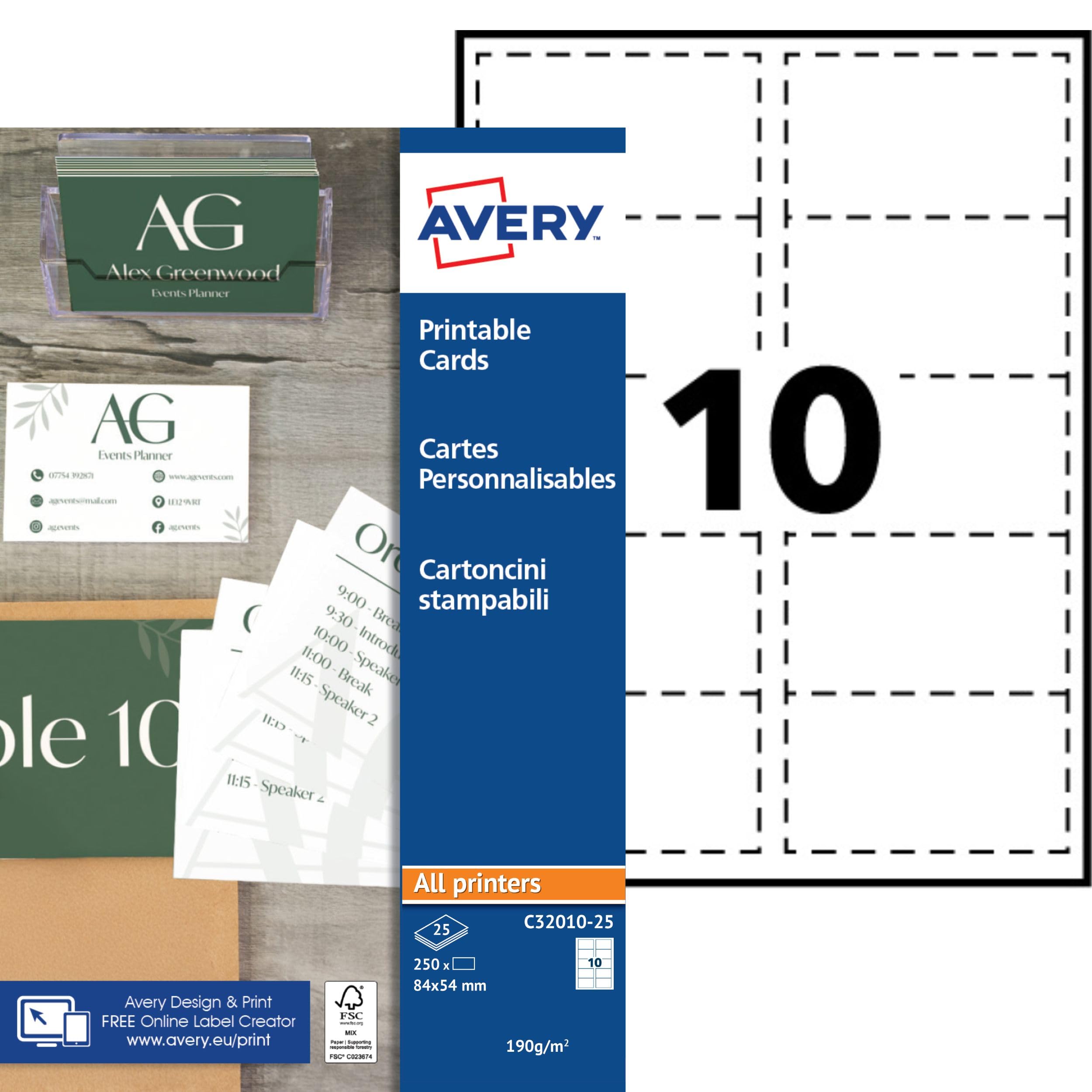 Sattleford lot de 1000 cartes de visite micro perforées pour imprimantes à jet d'encre Sattleford lot de 1000 cartes de visite micro perforées pour imprimantes à jet d'encre